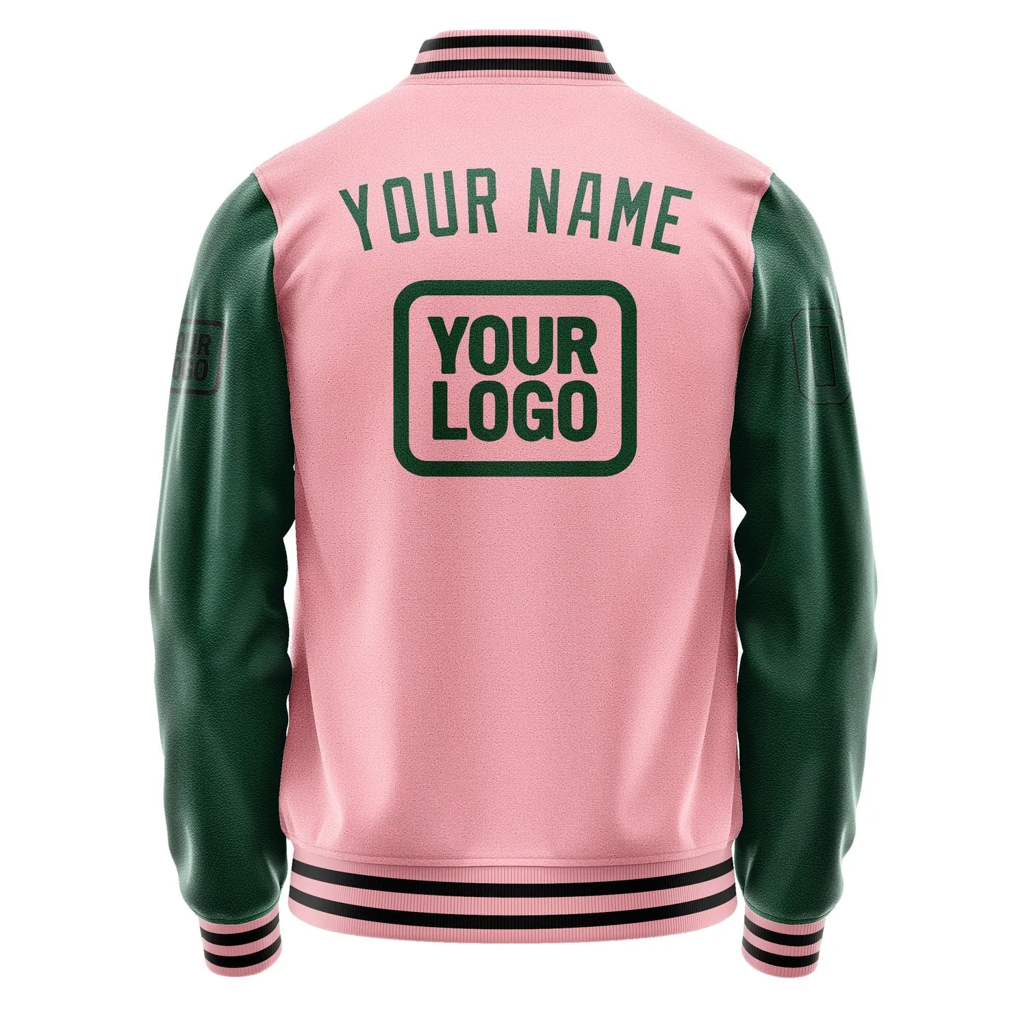 Custom Light Pink Green Jacket sold by Tailorly product image thumbnail 4