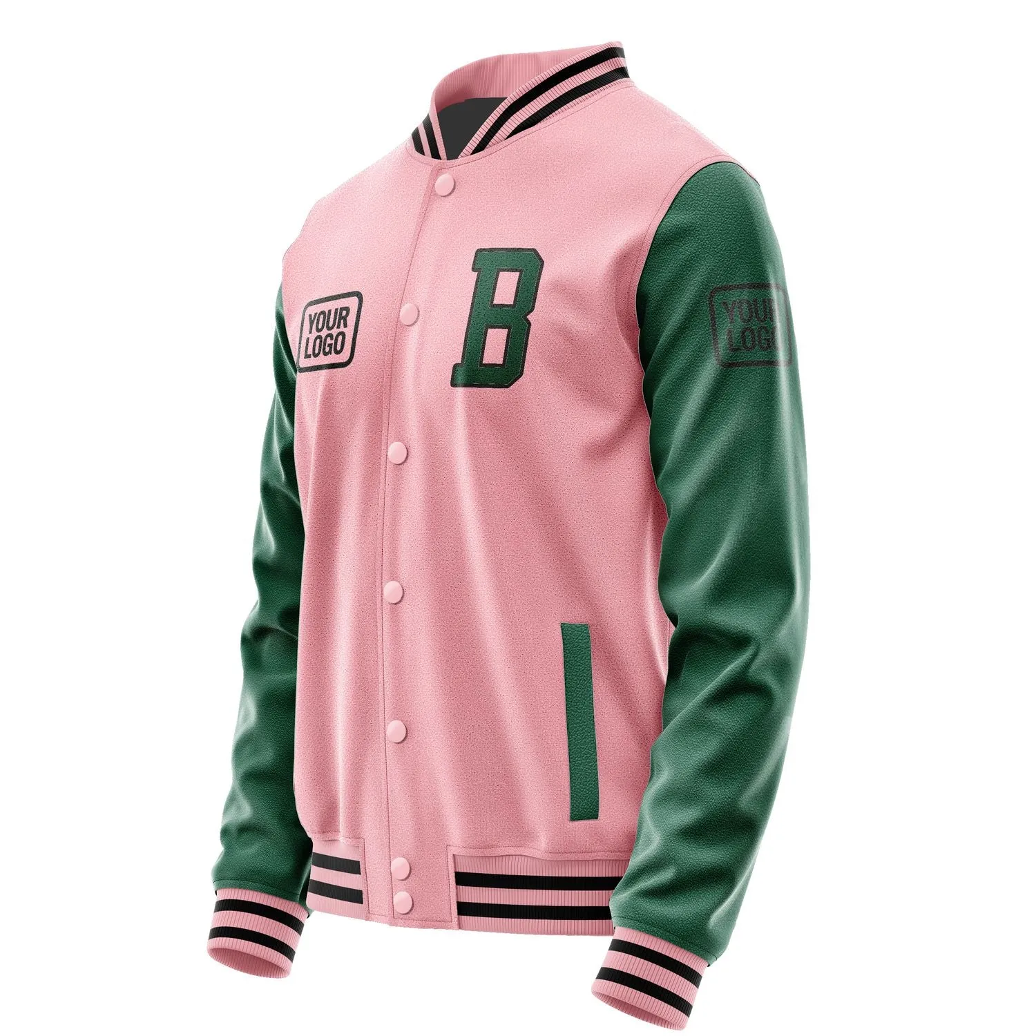 Custom Light Pink Green Jacket sold by Tailorly product image thumbnail 3