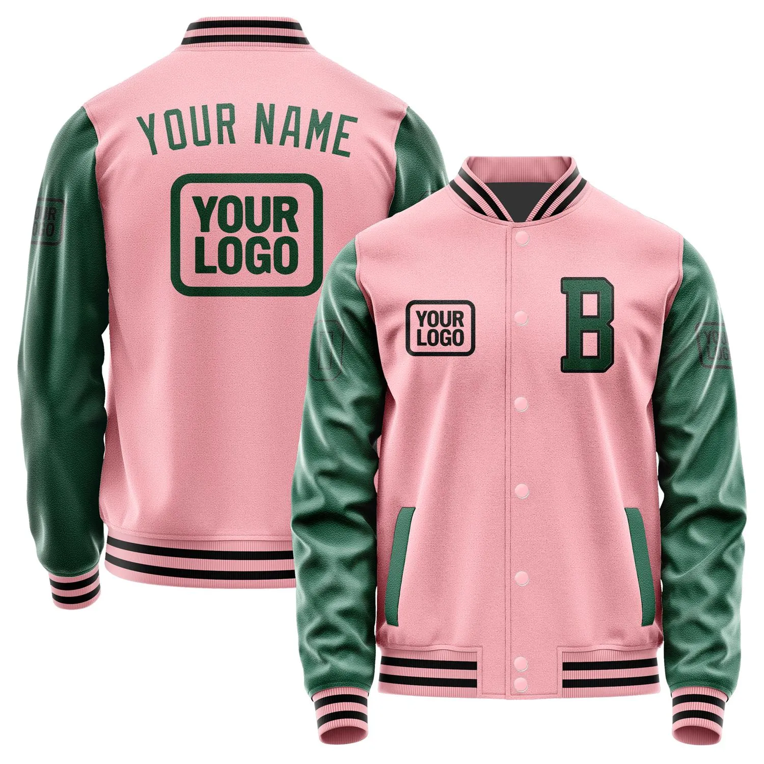 Custom Light Pink Green Jacket sold by Tailorly