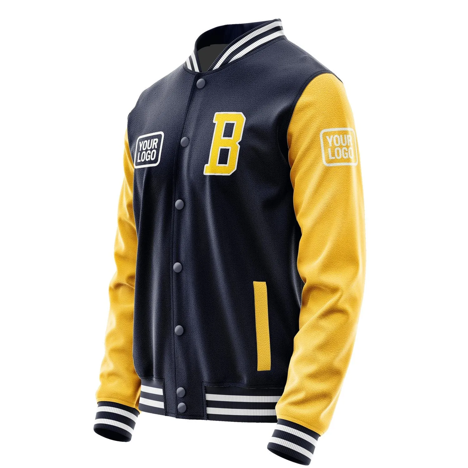 Custom Navy Gold Jacket sold by Tailorly product image thumbnail 3