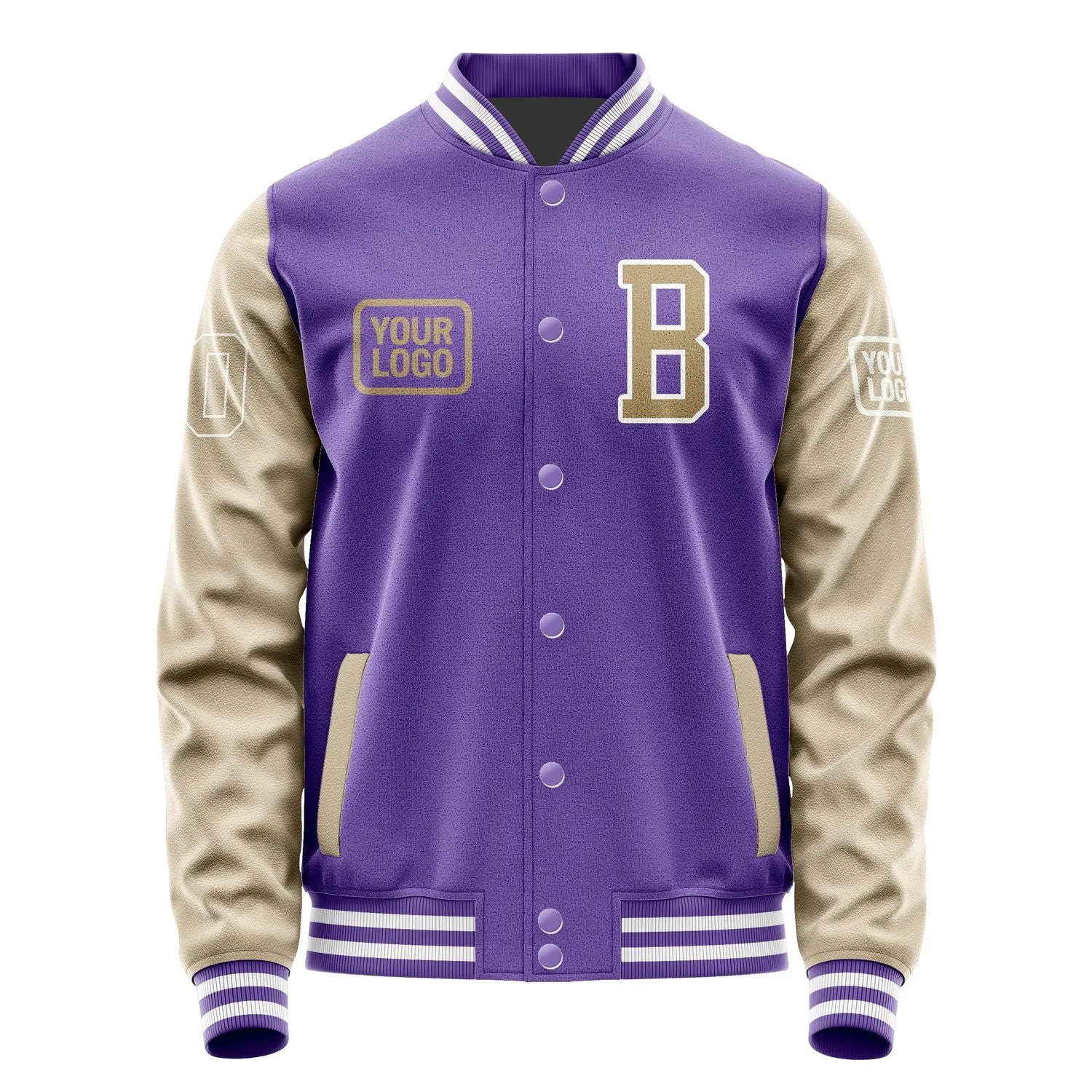 Custom Light Purple Light Khaki Jacket sold by Tailorly product image thumbnail 2
