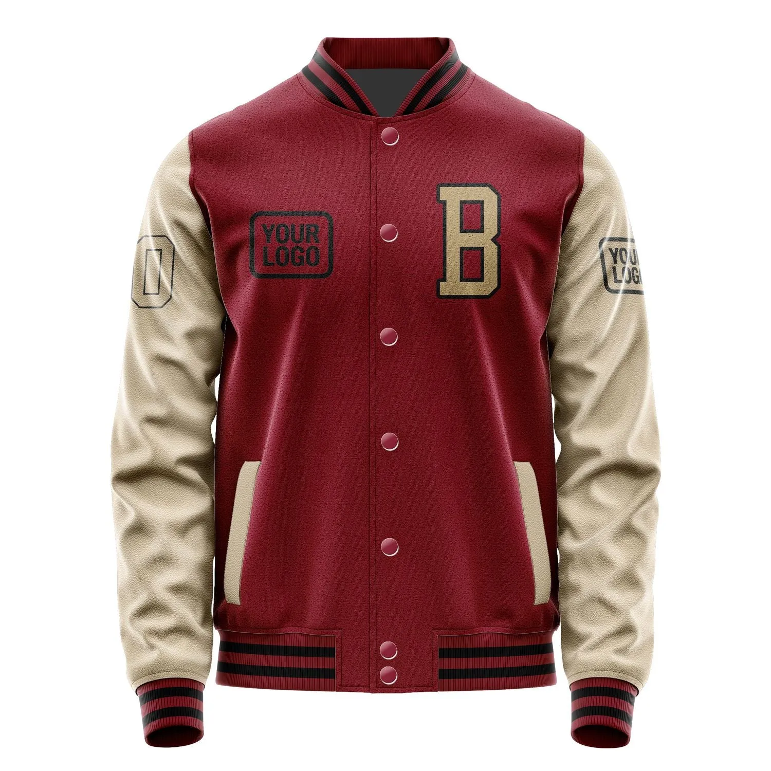 Custom Crimson Red Light Khaki Jacket sold by Tailorly product image thumbnail 2