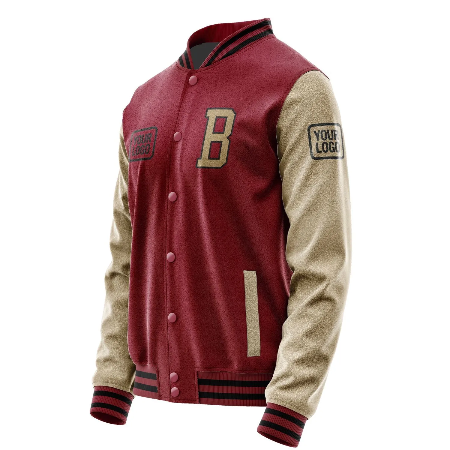 Custom Crimson Red Light Khaki Jacket sold by Tailorly product image thumbnail 3