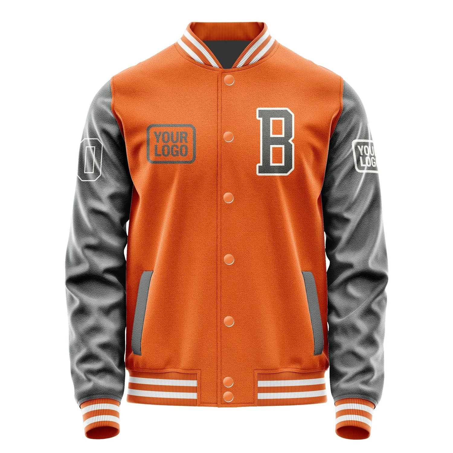 Custom Orange Dark Grey Jacket sold by Tailorly product image thumbnail 2