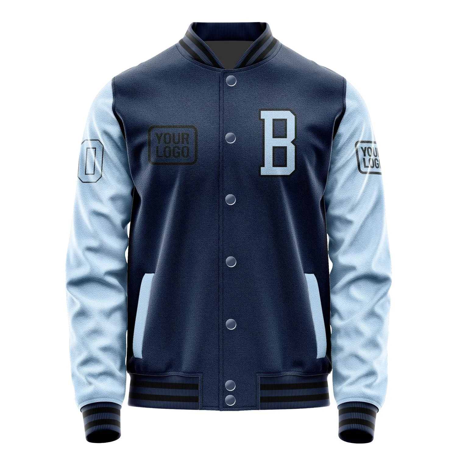 Custom Blue Light Blue Jacket sold by Tailorly product image thumbnail 2