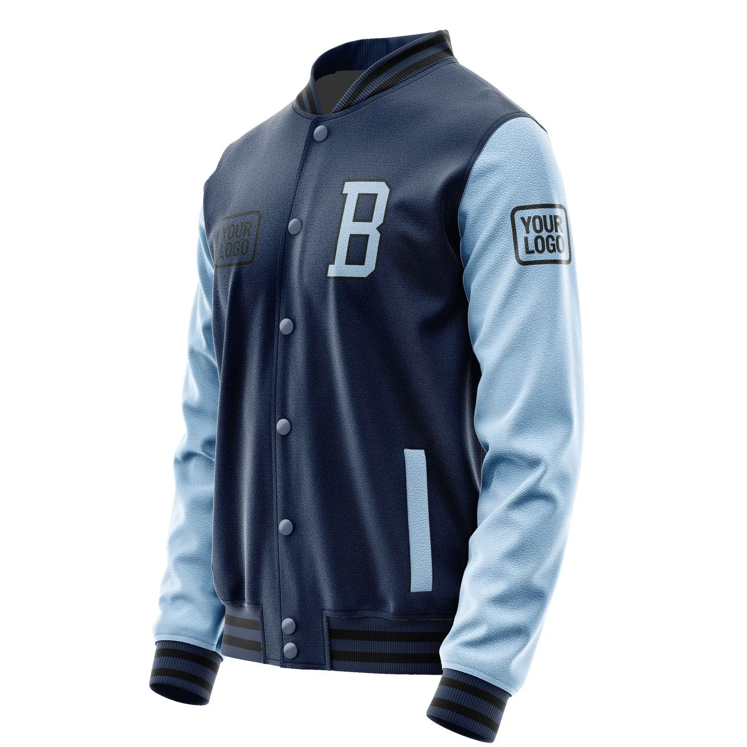 Custom Blue Light Blue Jacket sold by Tailorly product image thumbnail 3