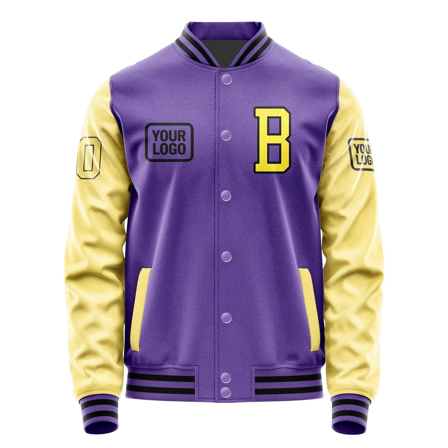 Custom Light Purple Light Yellow Jacket sold by Tailorly product image thumbnail 2