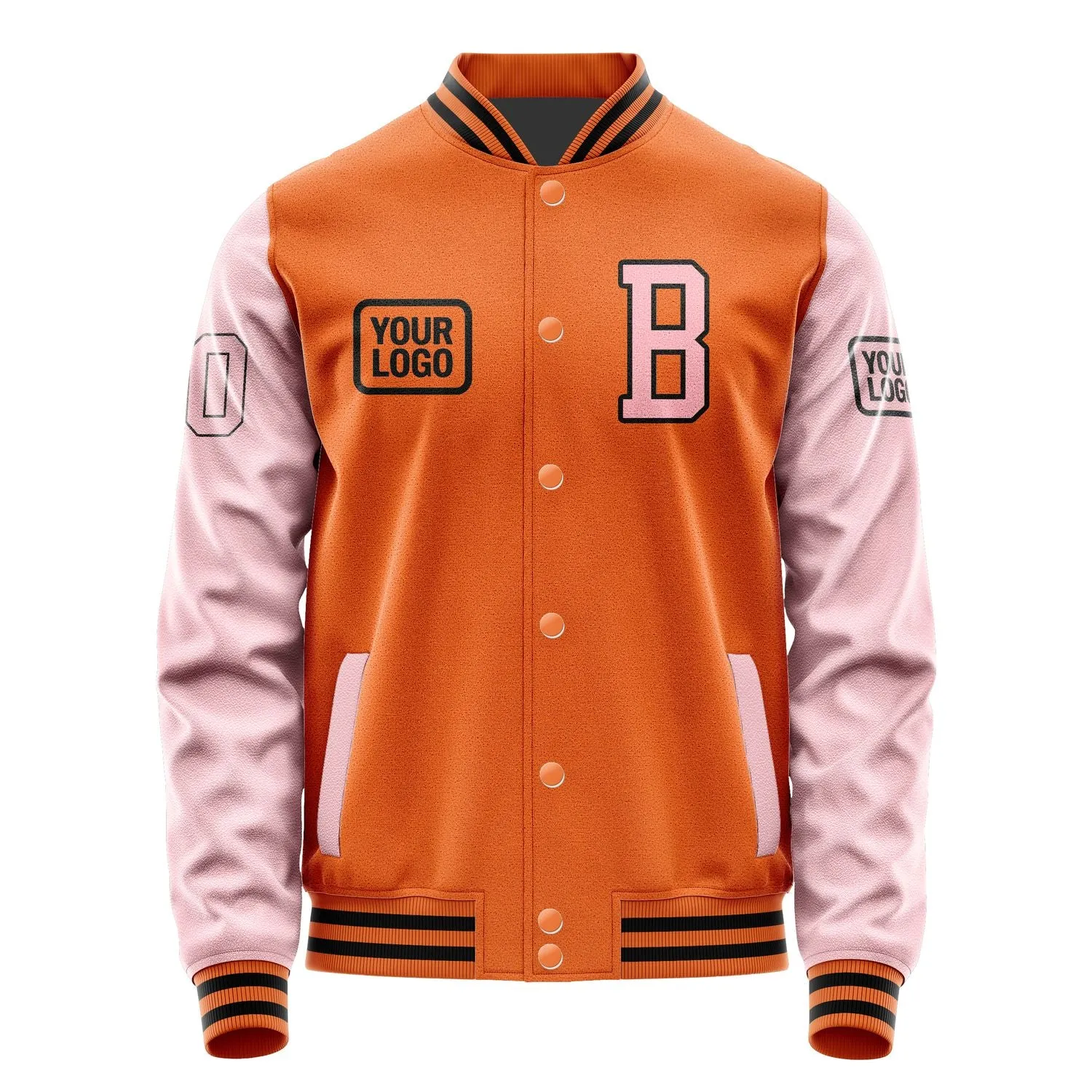 Custom Orange Light Pink Jacket sold by Tailorly product image thumbnail 2