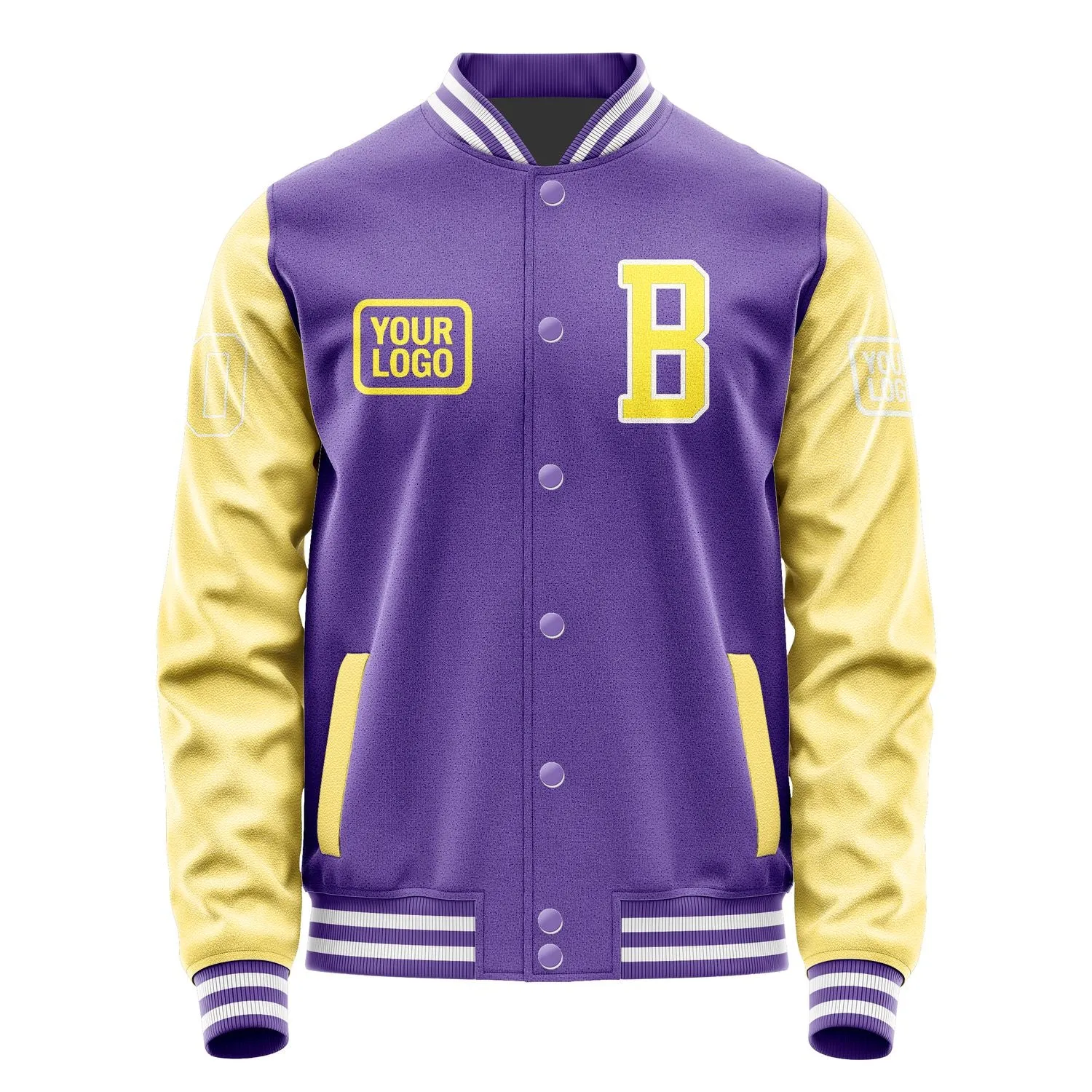 Custom Light Purple Light Yellow Jacket sold by Tailorly product image thumbnail 2