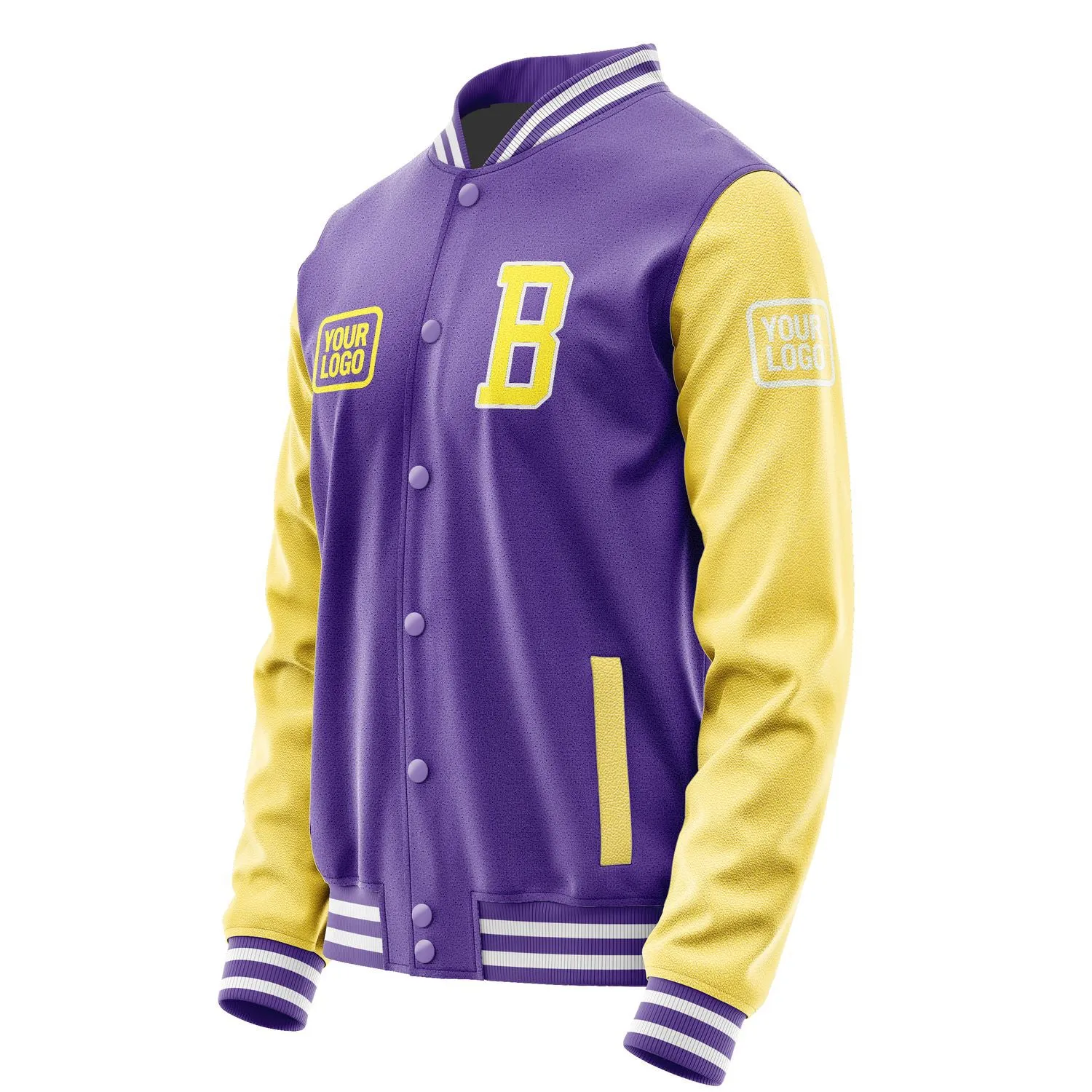 Custom Light Purple Light Yellow Jacket sold by Tailorly product image thumbnail 3
