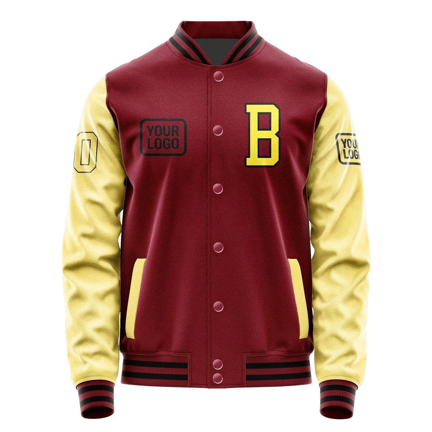 Custom Crimson Red Light Yellow Jacket sold by Tailorly product image thumbnail 2
