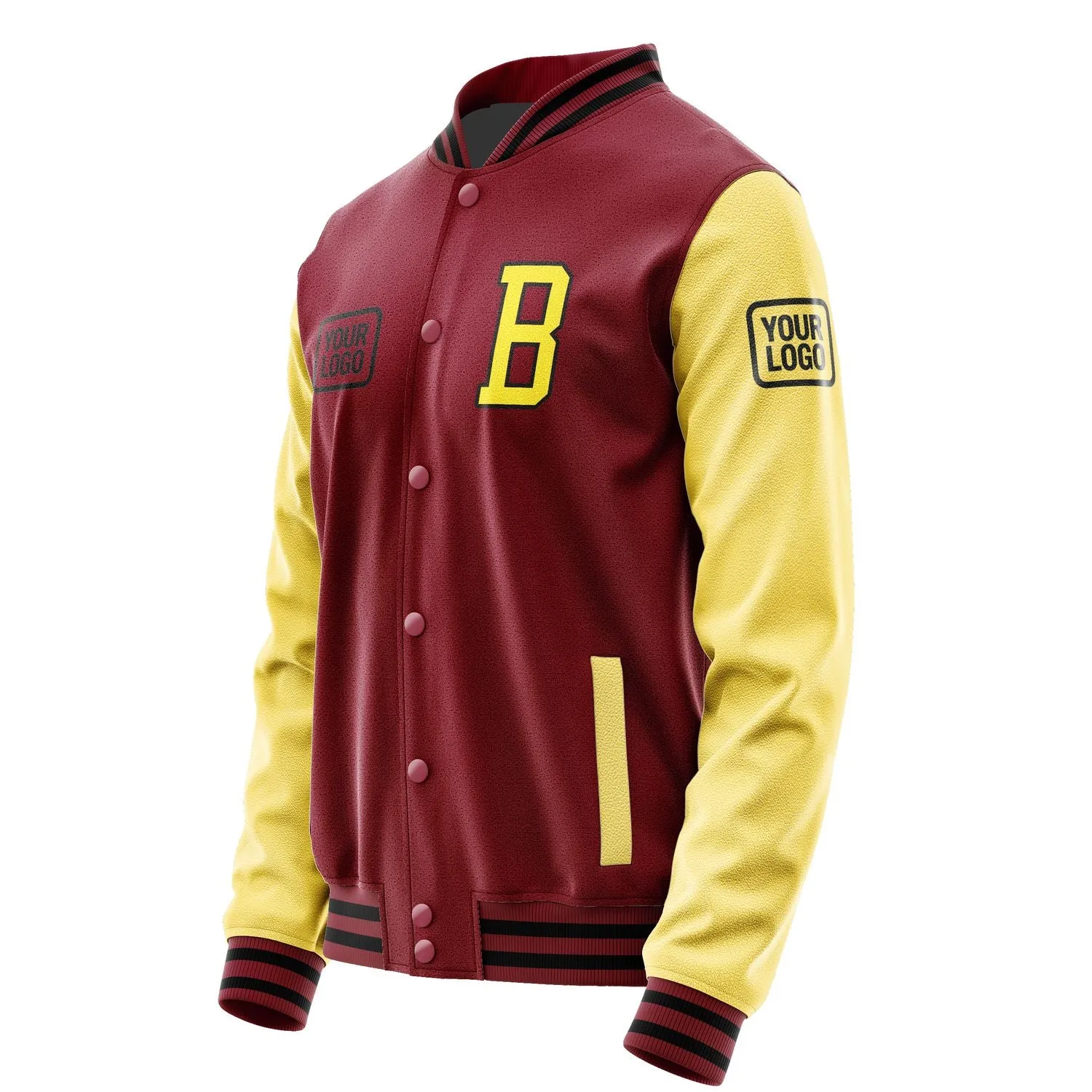 Custom Crimson Red Light Yellow Jacket sold by Tailorly product image thumbnail 3