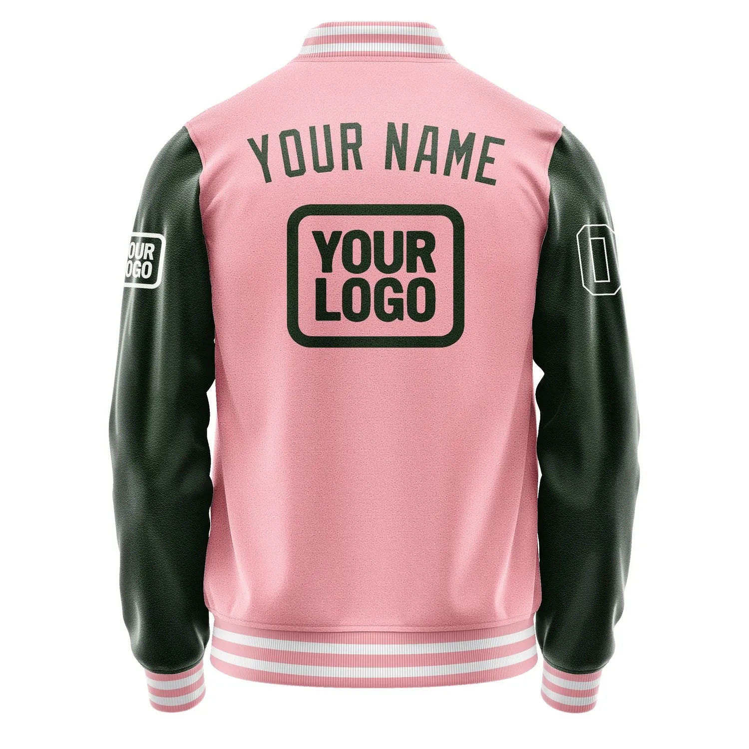 Custom Light Pink Dark Green Jacket sold by Tailorly product image thumbnail 4