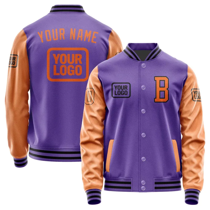 Custom Light Purple Orange Jacket sold by Tailorly