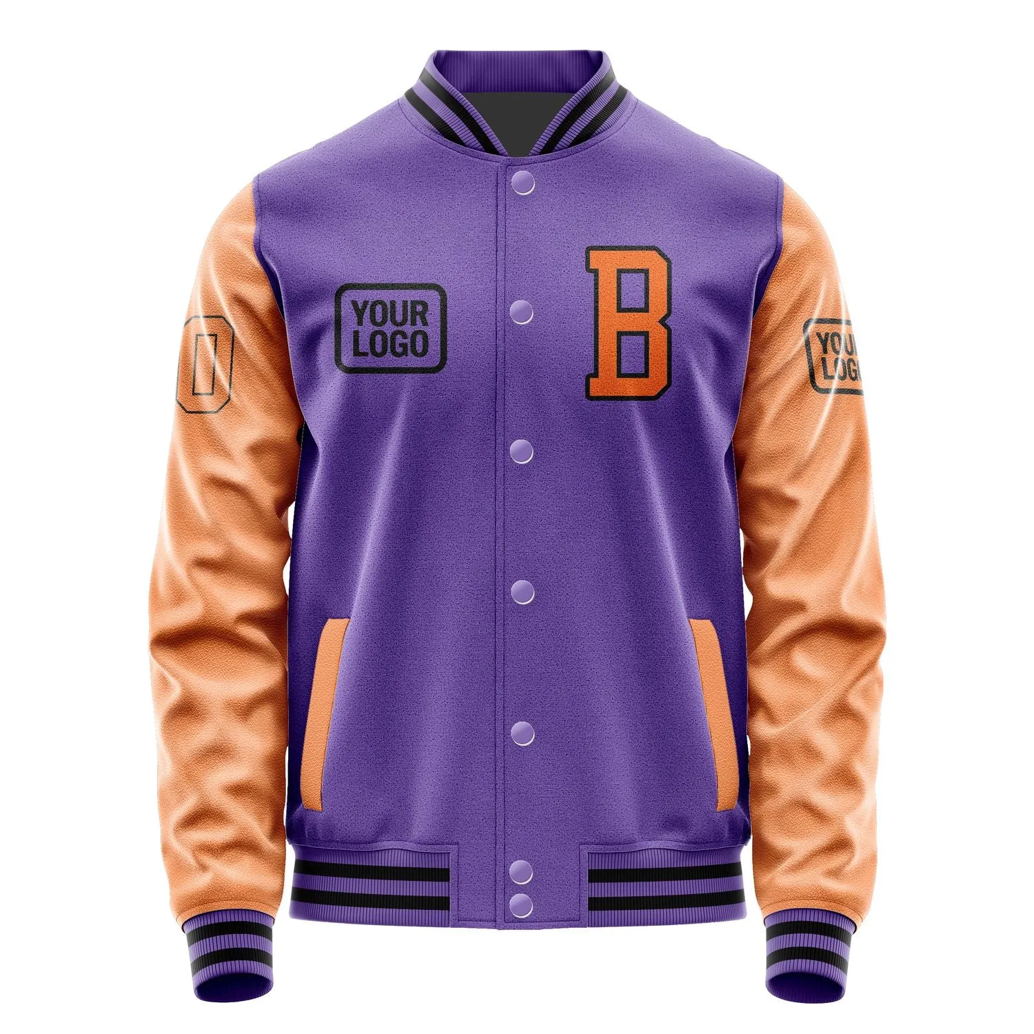 Custom Light Purple Orange Jacket sold by Tailorly product image thumbnail 2