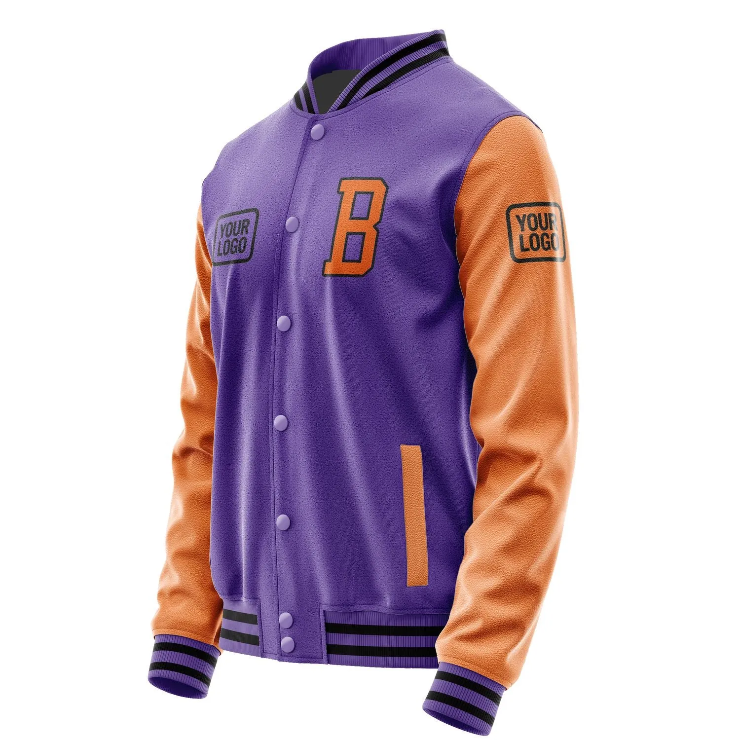 Custom Light Purple Orange Jacket sold by Tailorly product image thumbnail 3