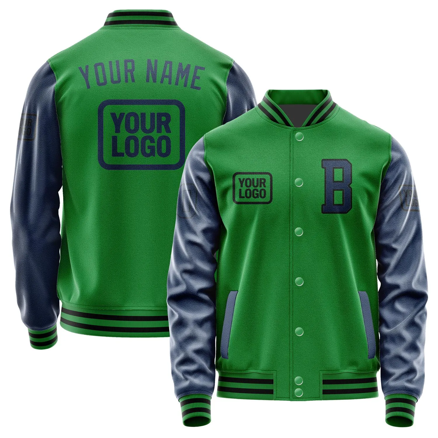 Custom Emerald Green Blue Jacket sold by Tailorly