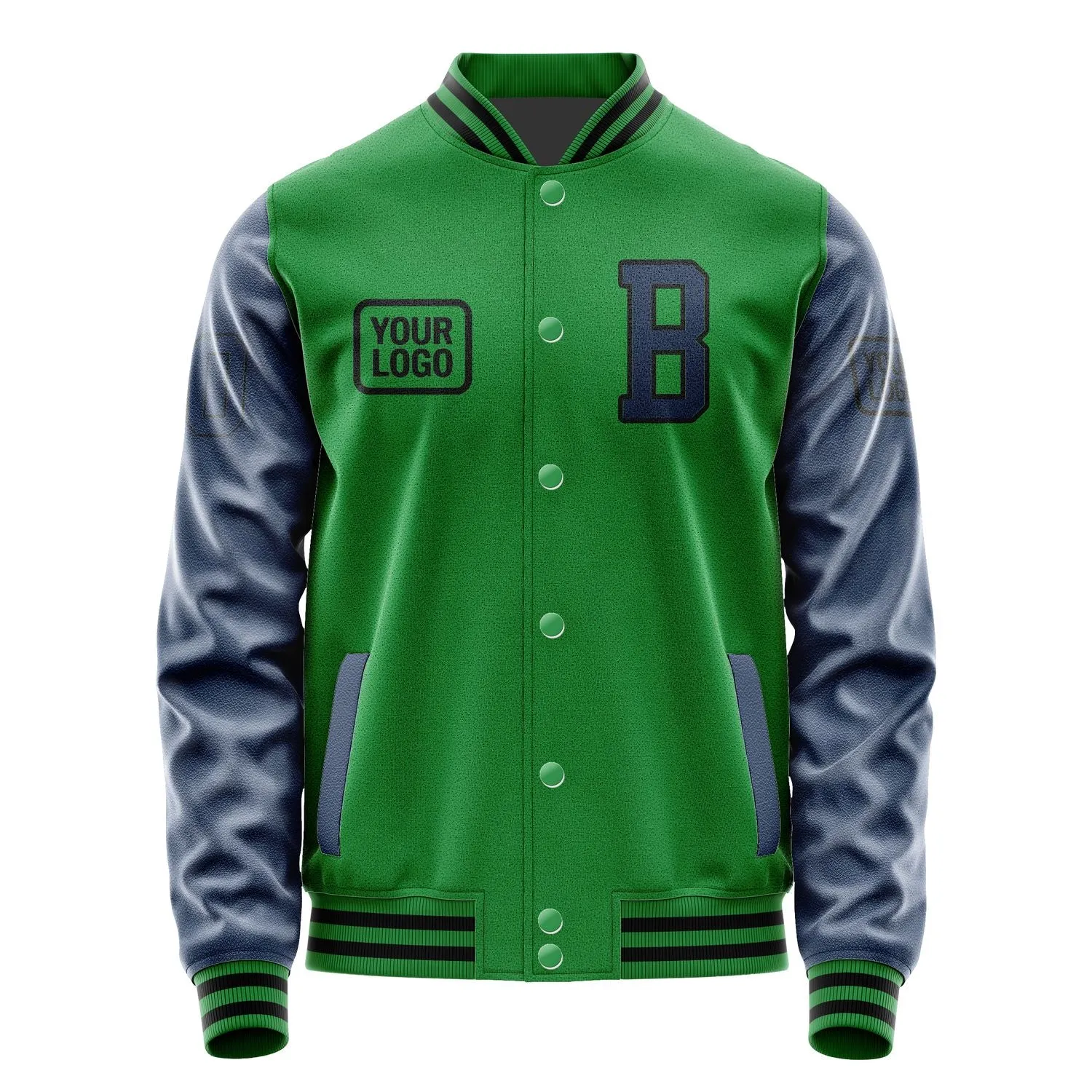Custom Emerald Green Blue Jacket sold by Tailorly product image thumbnail 2