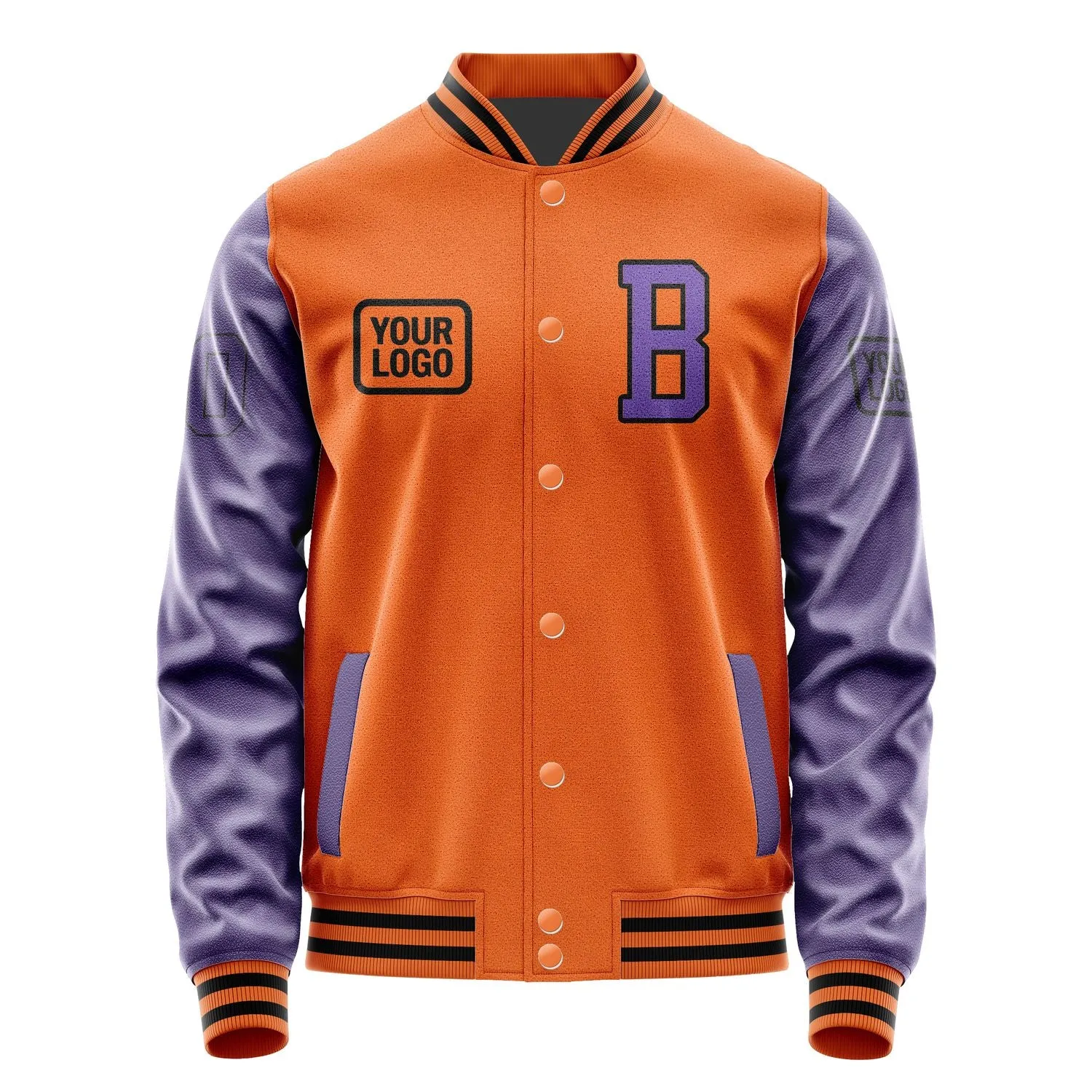 Custom Orange Light Purple Jacket sold by Tailorly product image thumbnail 2