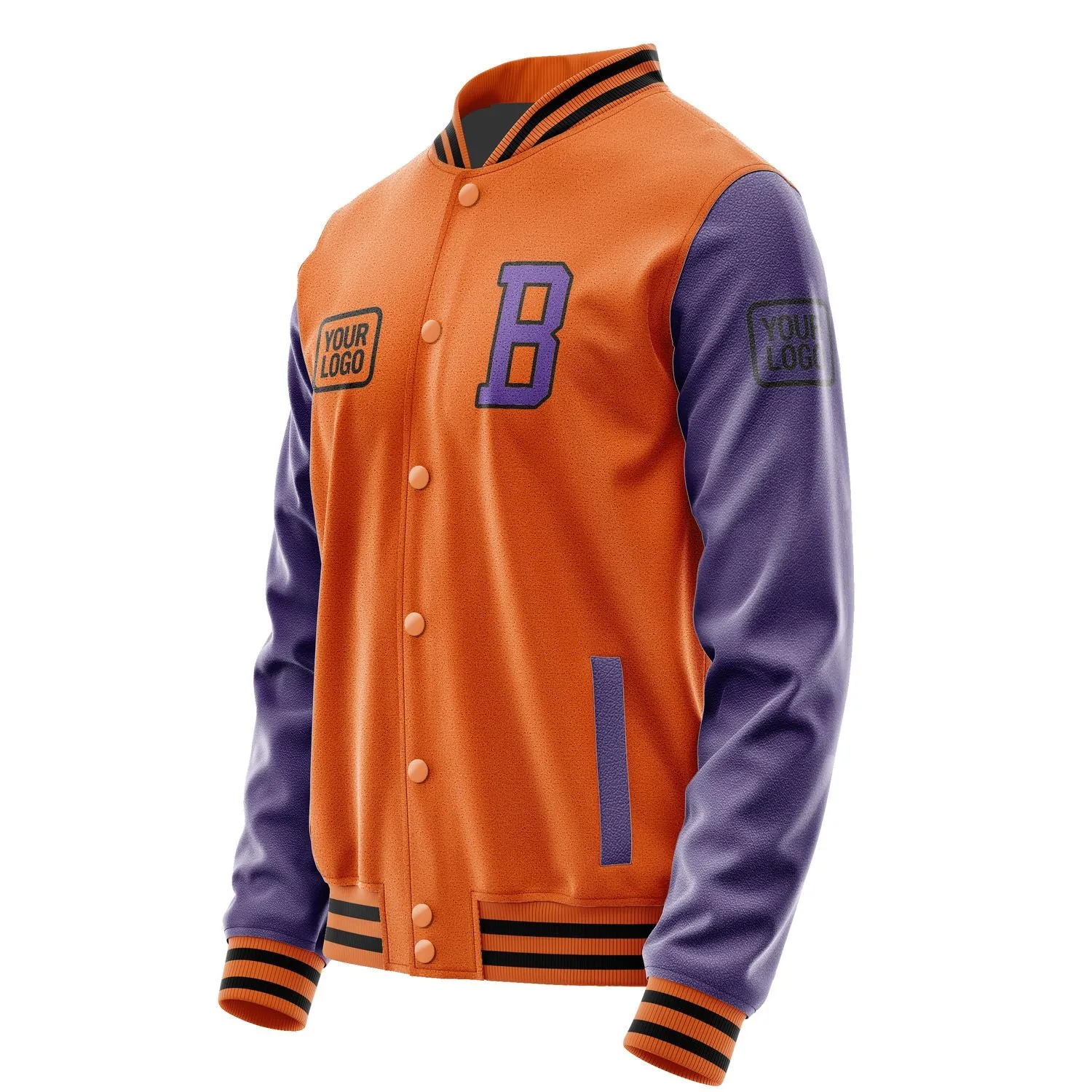 Custom Orange Light Purple Jacket sold by Tailorly product image thumbnail 3