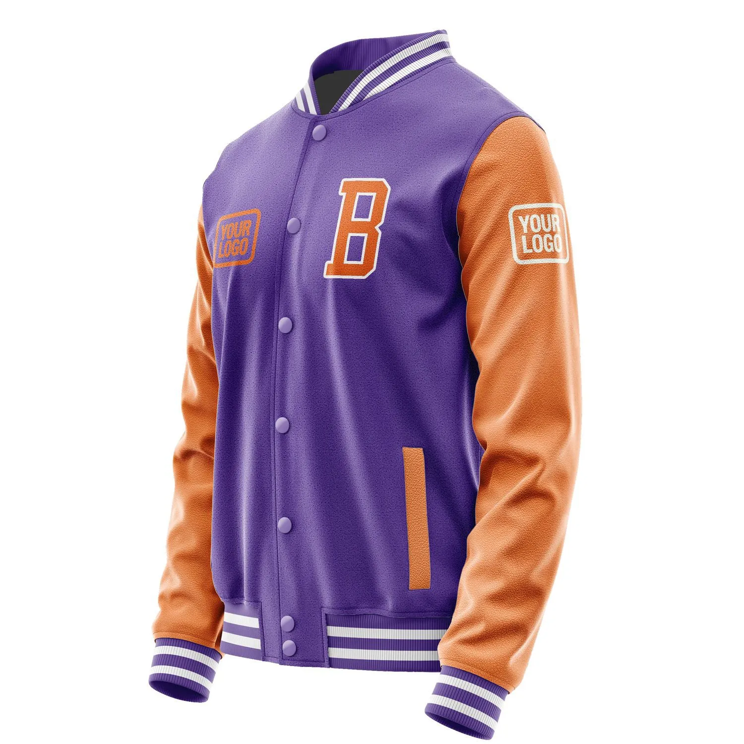 Custom Light Purple Orange Jacket sold by Tailorly product image thumbnail 3