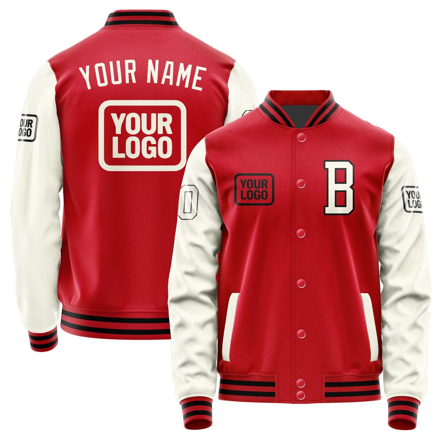 Custom Red Cream Jacket sold by Tailorly