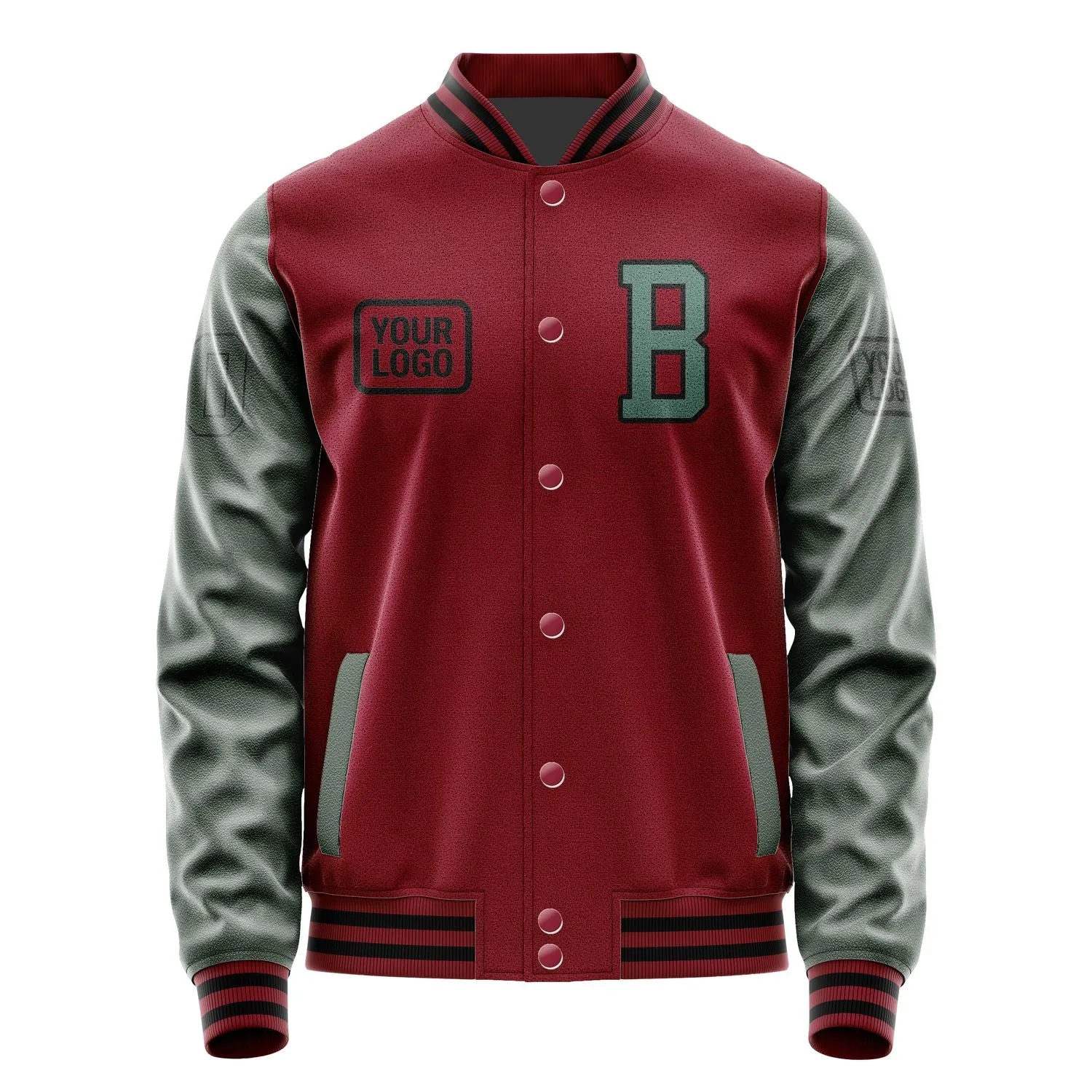 Custom Crimson Red Blue Green Jacket sold by Tailorly product image thumbnail 2