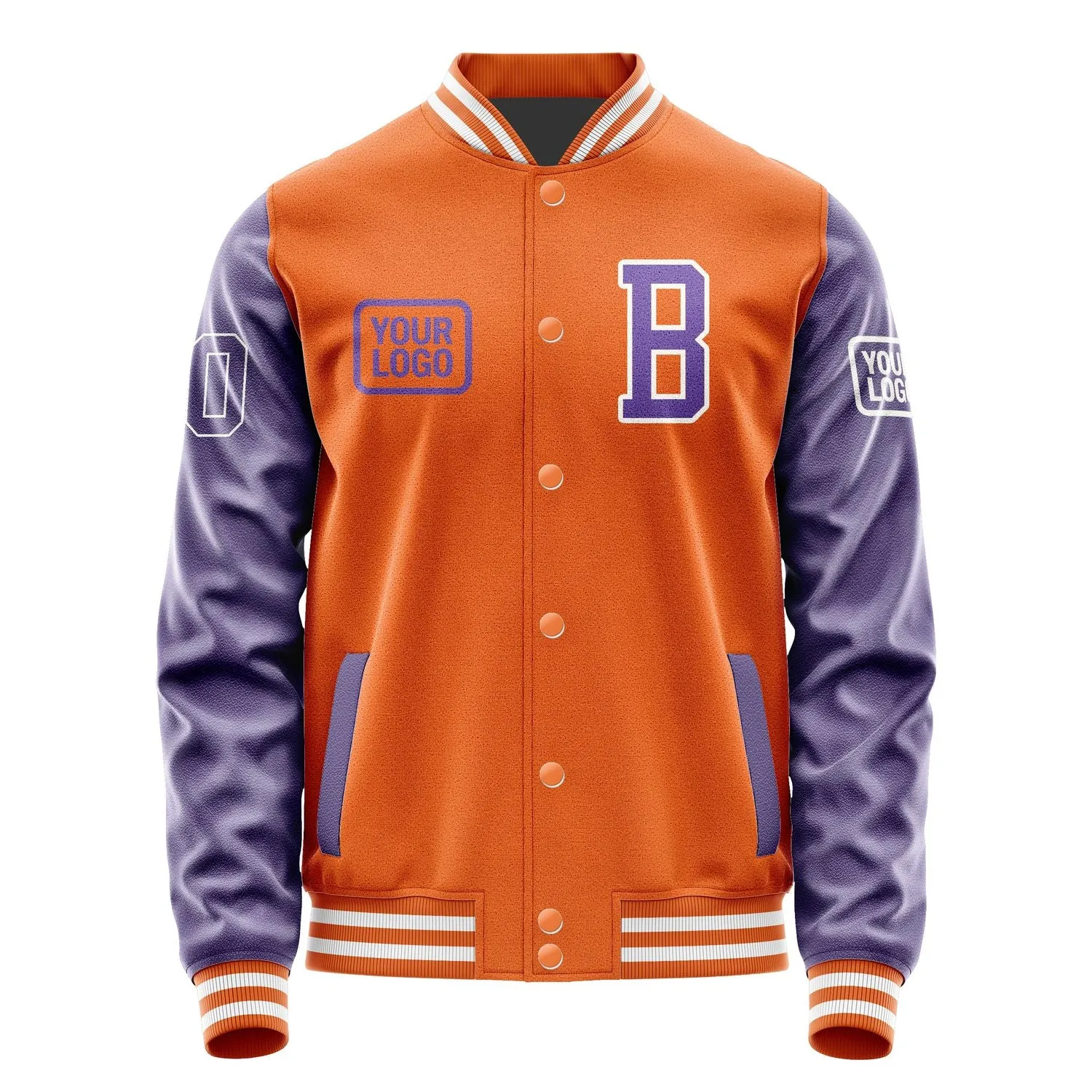 Custom Orange Light Purple Jacket sold by Tailorly product image thumbnail 2