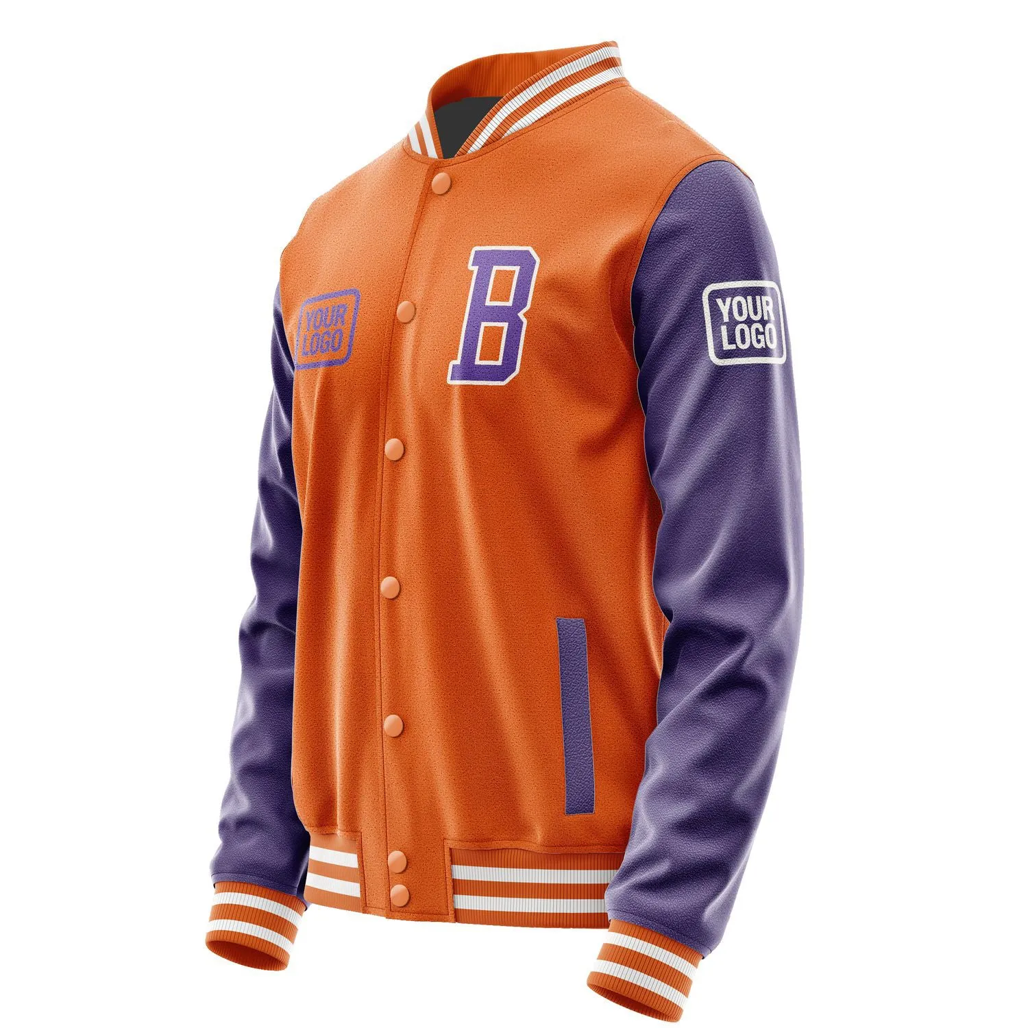 Custom Orange Light Purple Jacket sold by Tailorly product image thumbnail 3