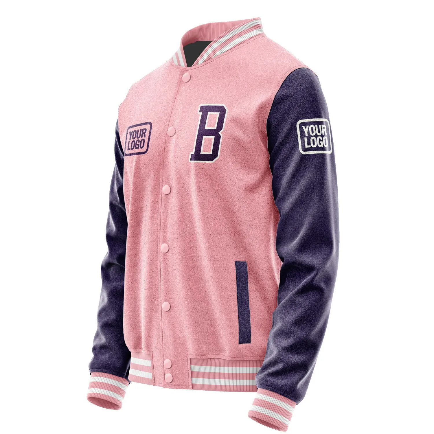 Custom Light Pink Purple Jacket sold by Tailorly product image thumbnail 3