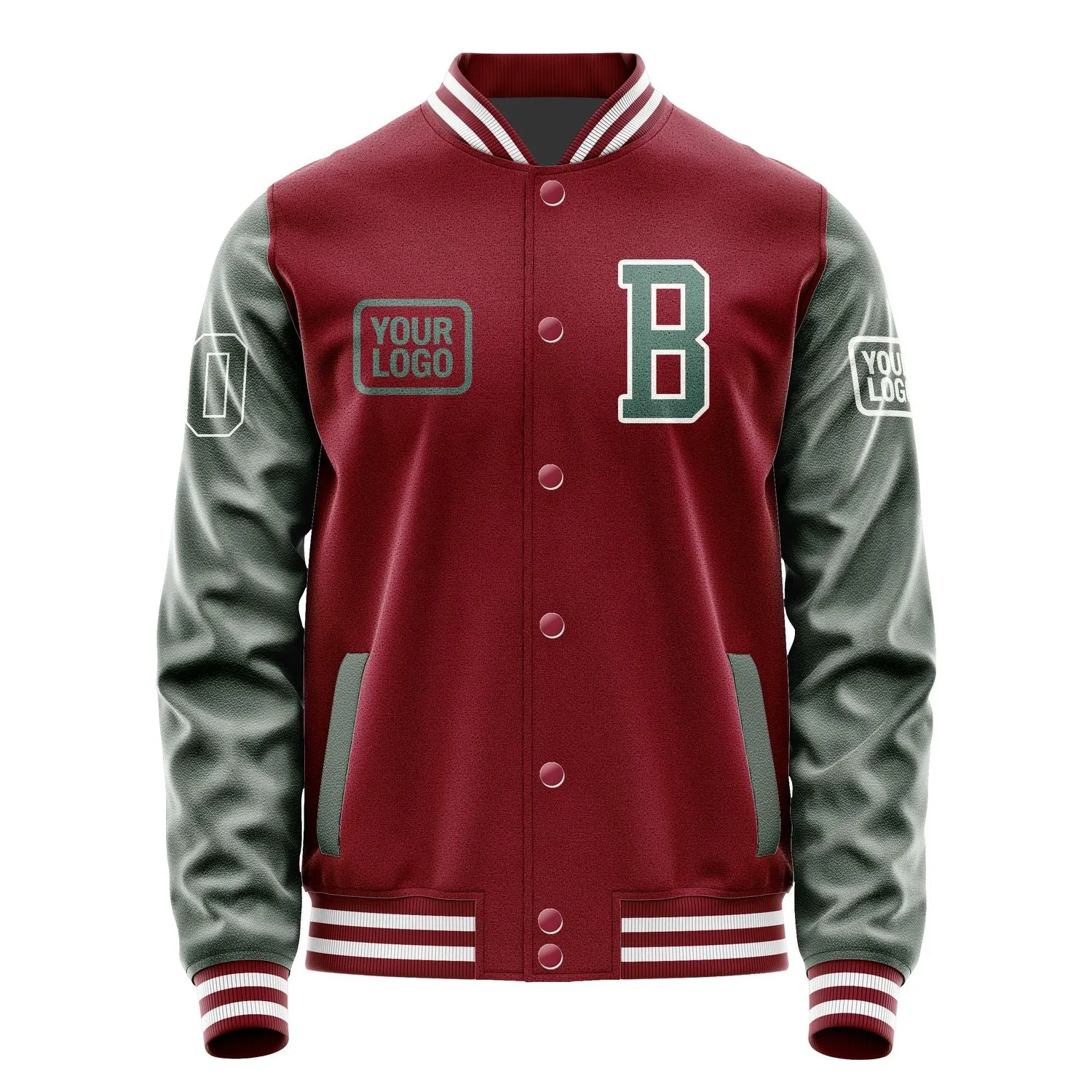 Custom Crimson Red Blue Green Jacket sold by Tailorly product image thumbnail 2