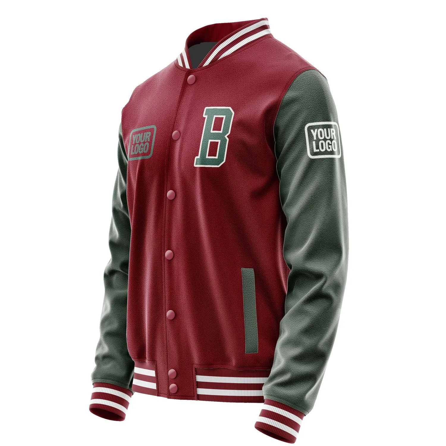 Custom Crimson Red Blue Green Jacket sold by Tailorly product image thumbnail 3