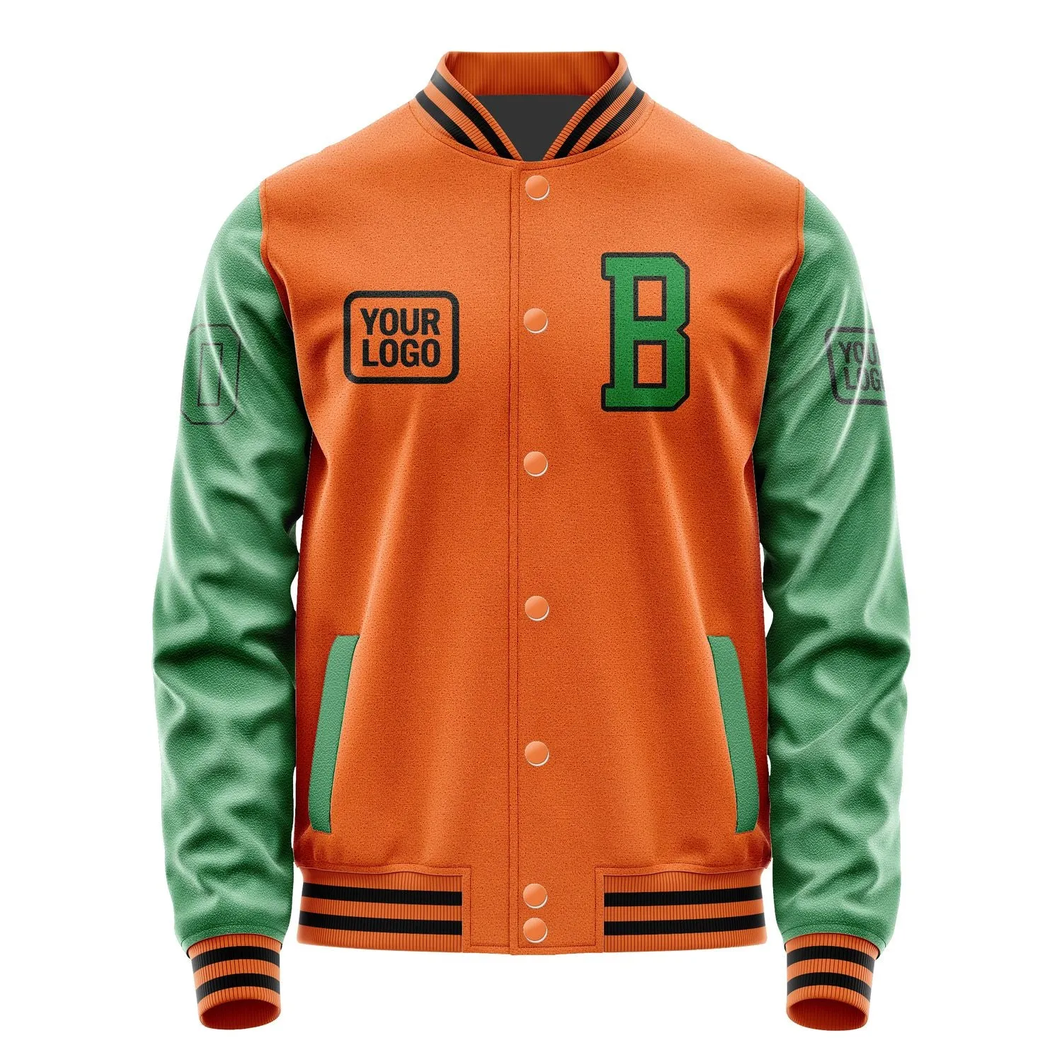 Custom Orange Emerald Green Jacket sold by Tailorly product image thumbnail 2