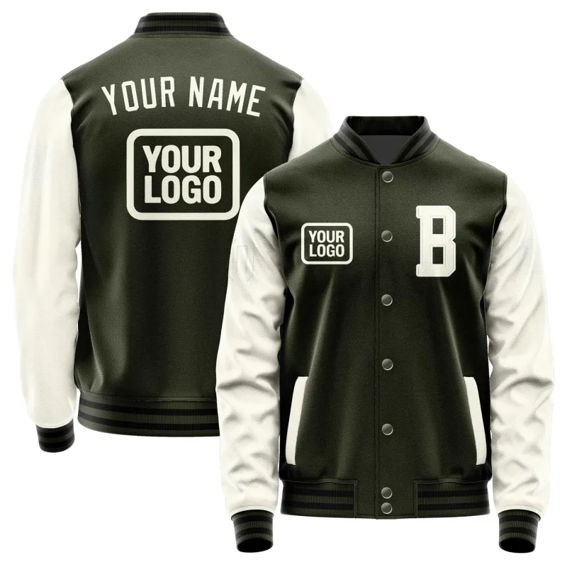 Custom Olive Cream Jacket sold by Tailorly