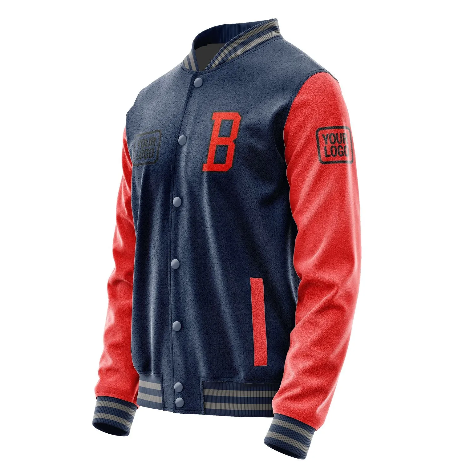 Custom Blue Orange Red Jacket sold by Tailorly product image thumbnail 3