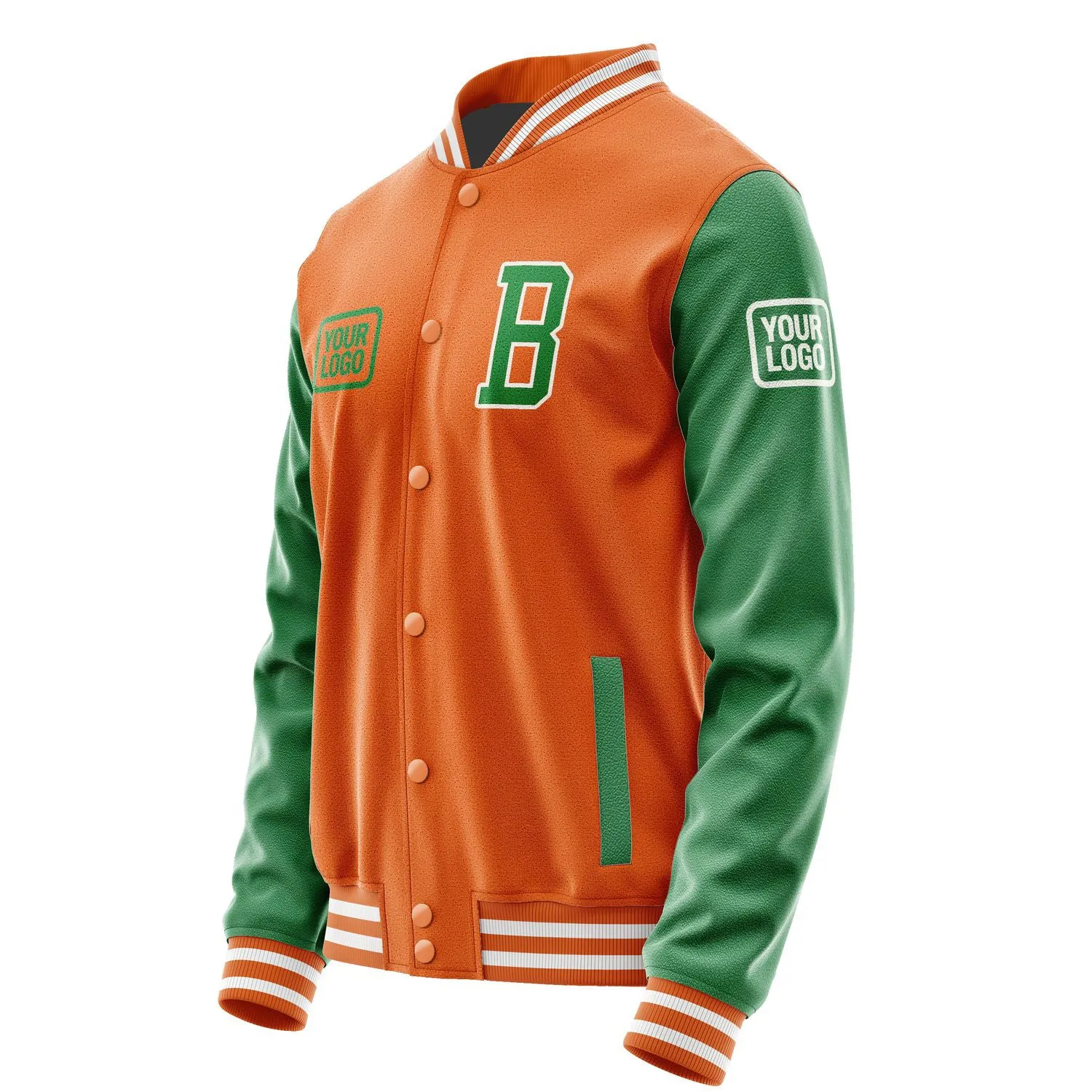 Custom Orange Emerald Green Jacket sold by Tailorly product image thumbnail 3