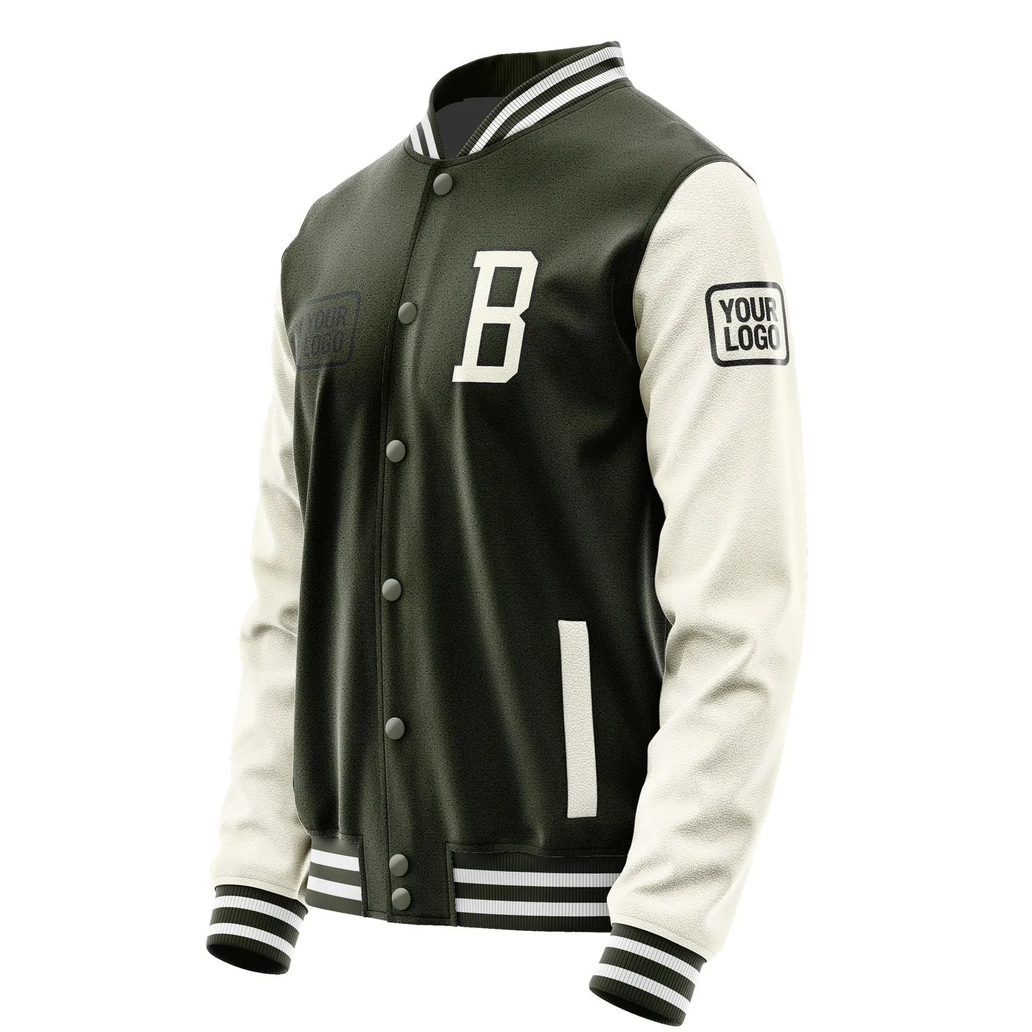 Custom Olive Cream Jacket sold by Tailorly product image thumbnail 3