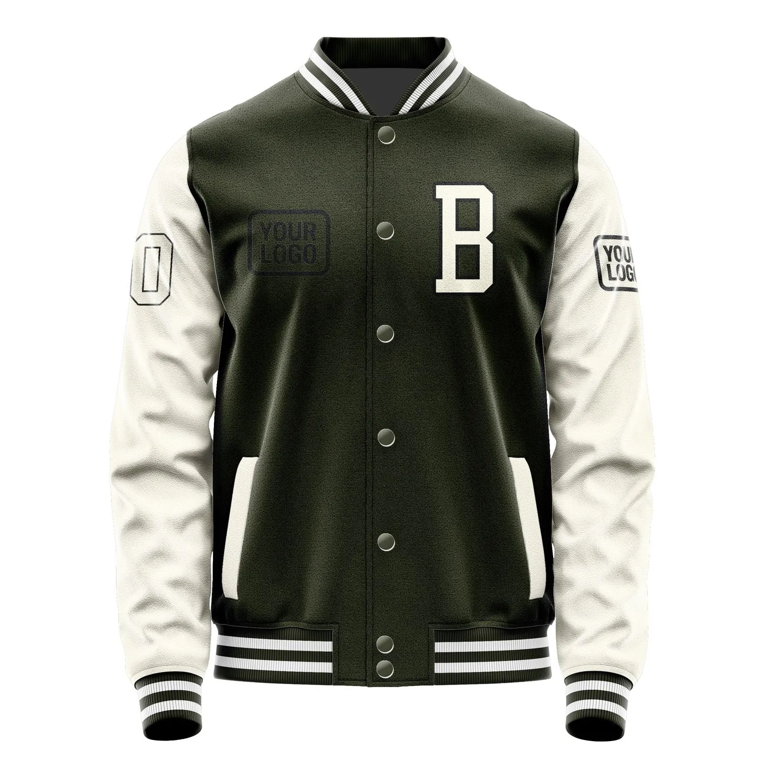 Custom Olive Cream Jacket sold by Tailorly product image thumbnail 2
