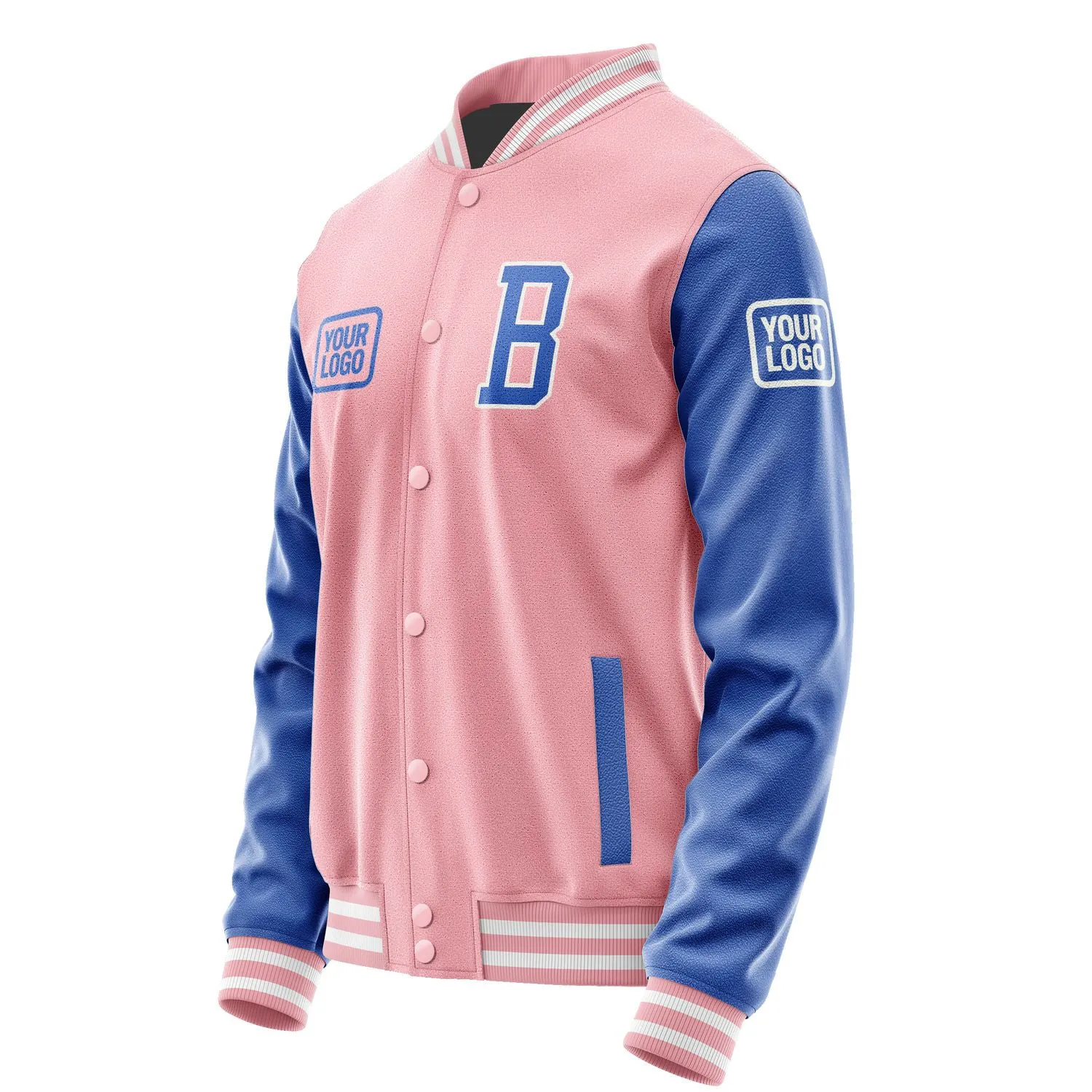 Custom Light Pink Sky Blue Jacket sold by Tailorly product image thumbnail 3