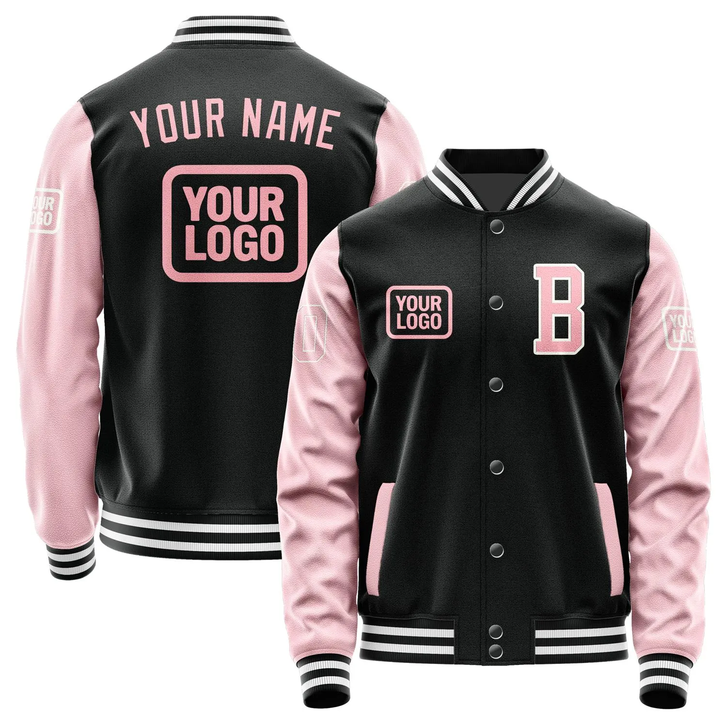 Custom Black Light Pink Jacket sold by Tailorly