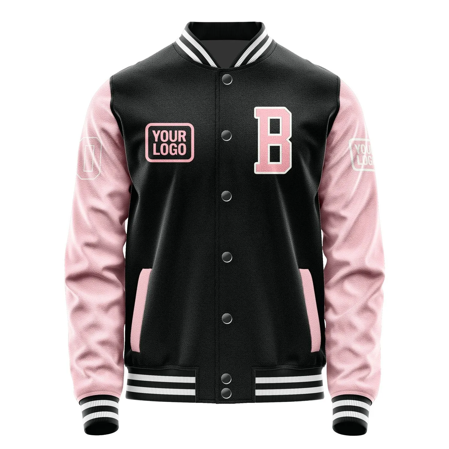 Custom Black Light Pink Jacket sold by Tailorly product image thumbnail 2