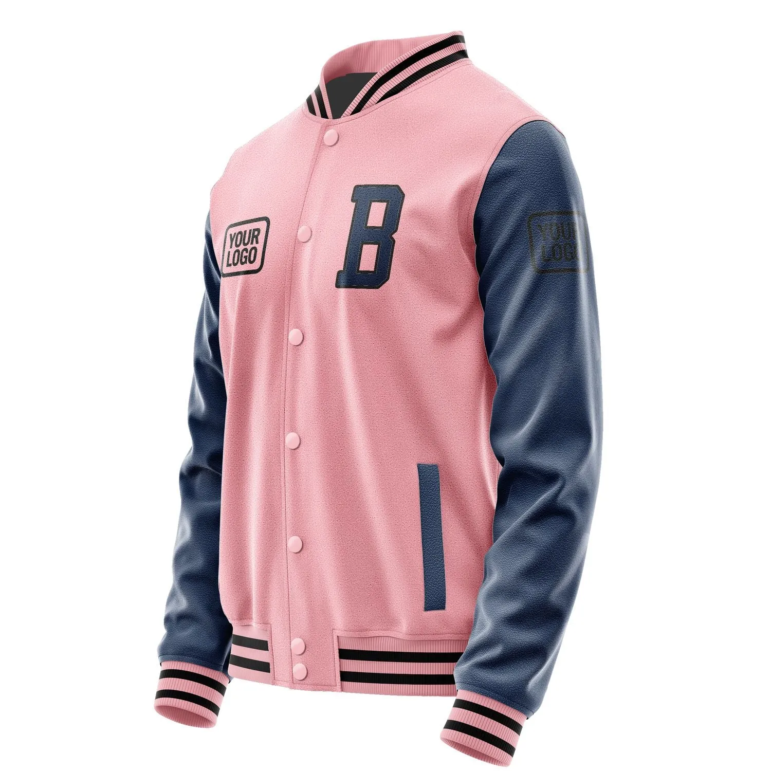 Custom Light Pink Blue Jacket sold by Tailorly product image thumbnail 3