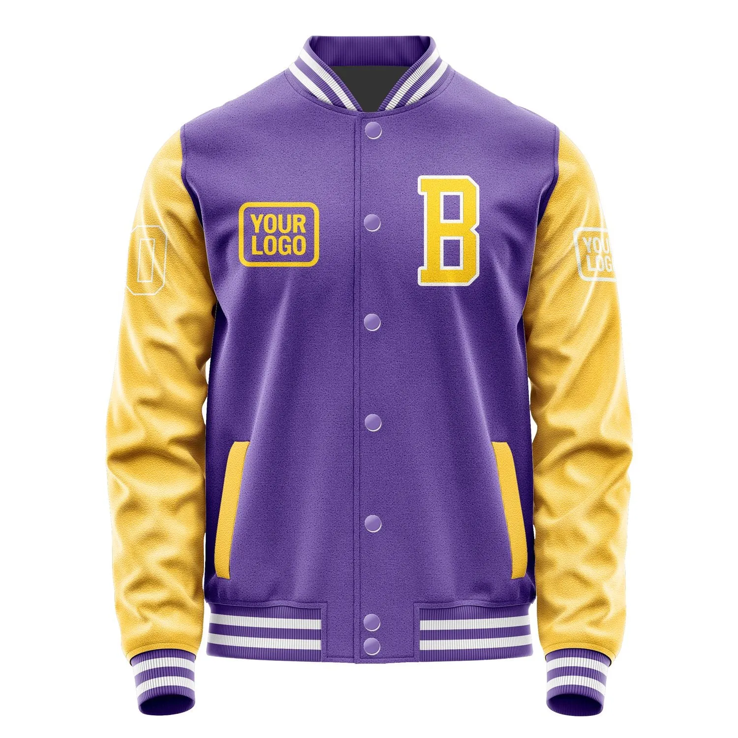 Custom Light Purple Gold Jacket sold by Tailorly product image thumbnail 2