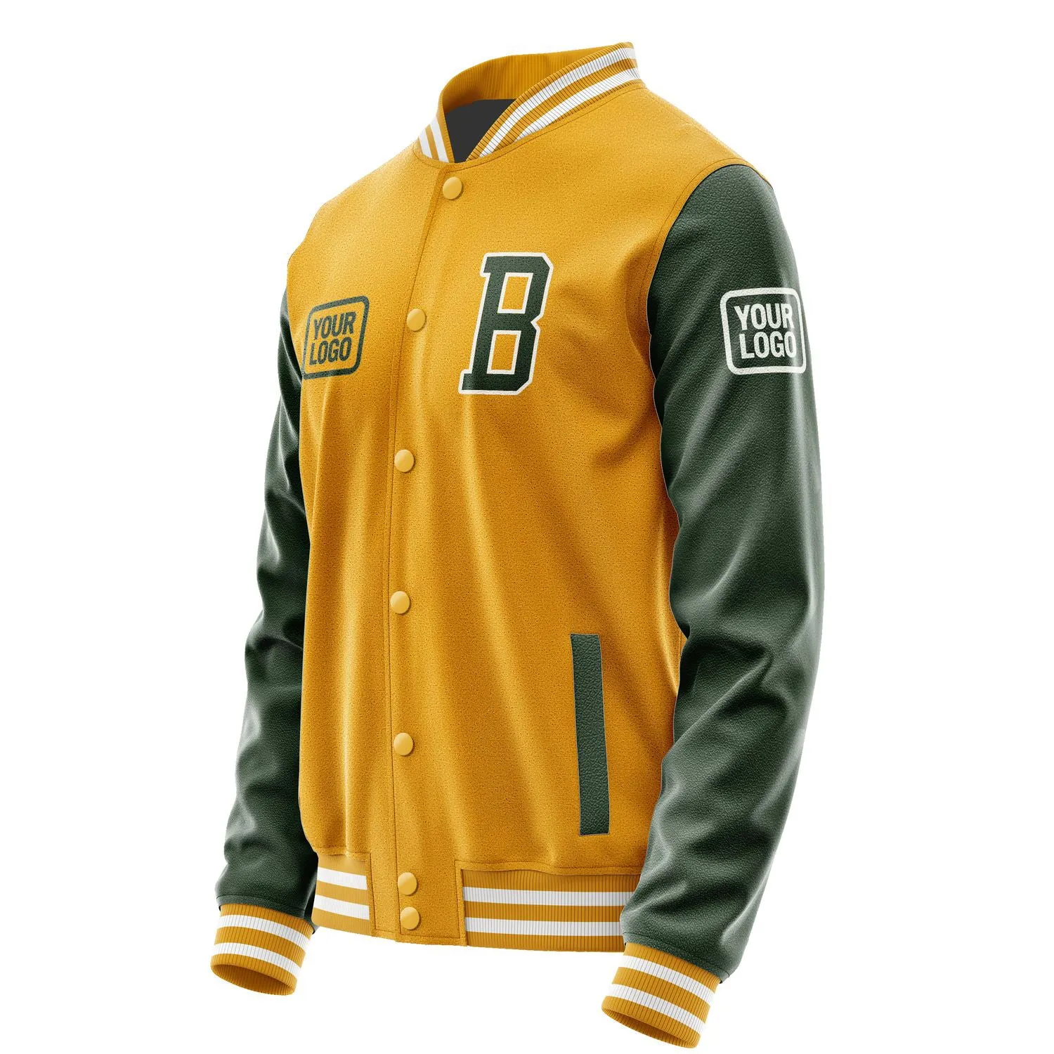 Custom Yellow Dark Green Jacket sold by Tailorly product image thumbnail 3