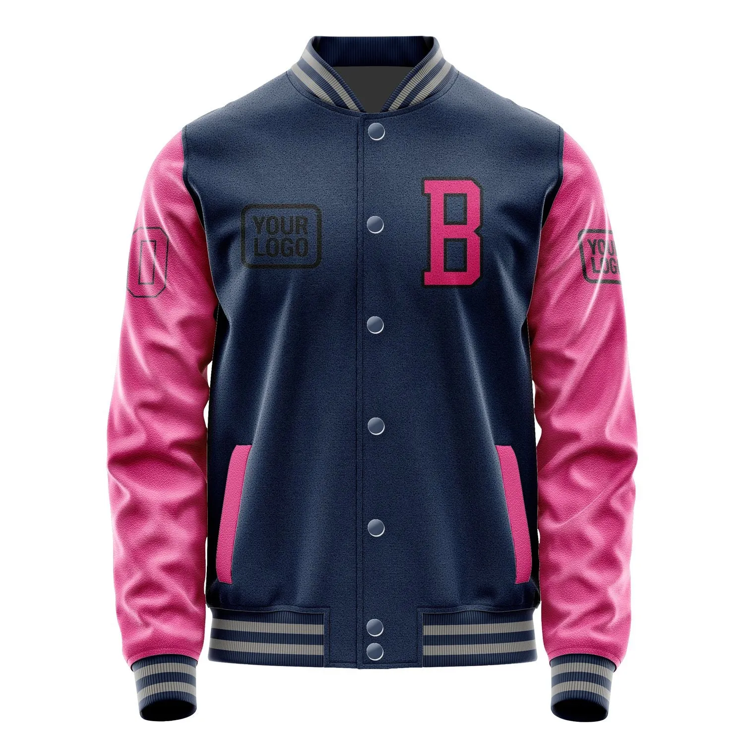 Custom Blue Pink Jacket sold by Tailorly product image thumbnail 2