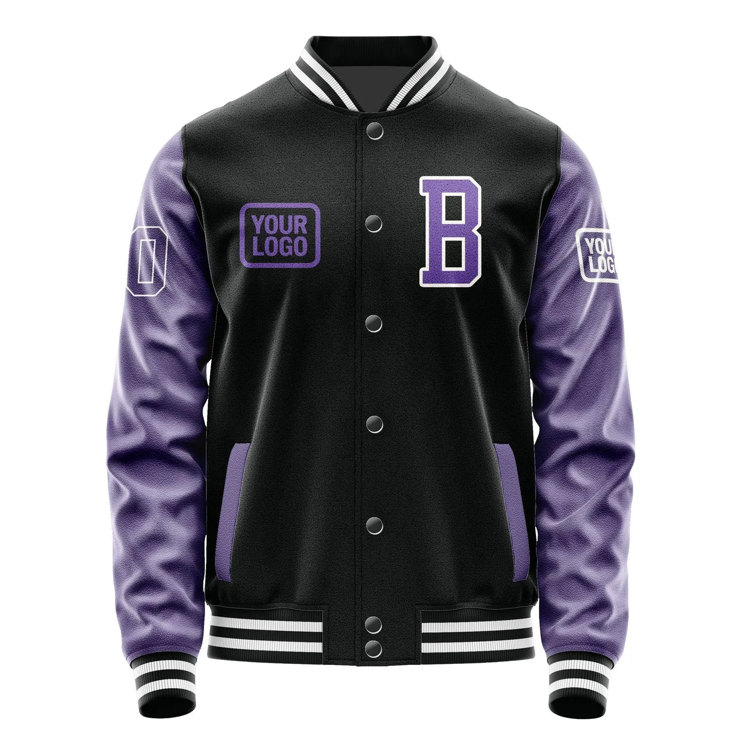Custom Black Light Purple Jacket sold by Tailorly product image thumbnail 2