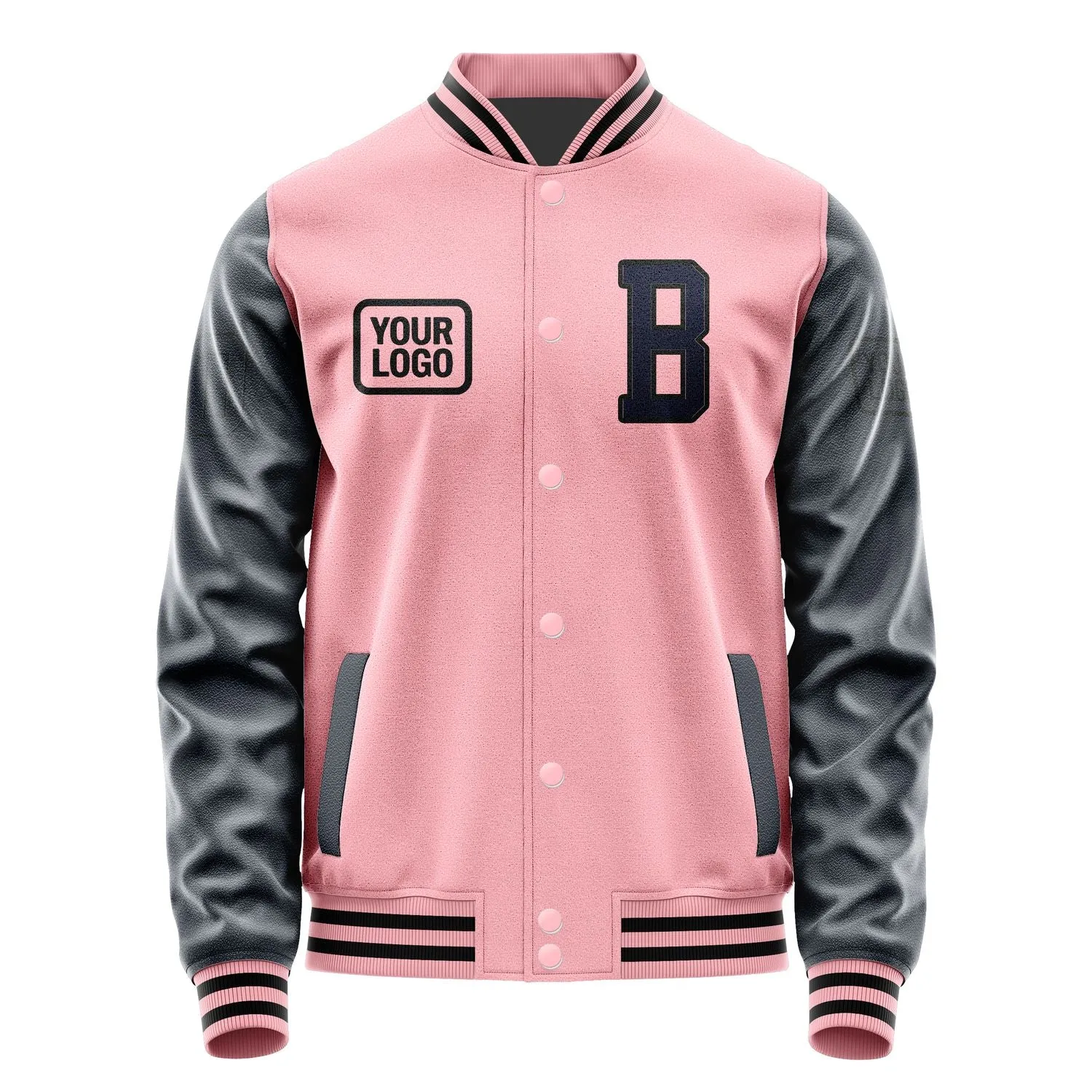 Custom Light Pink Navy Jacket sold by Tailorly product image thumbnail 2