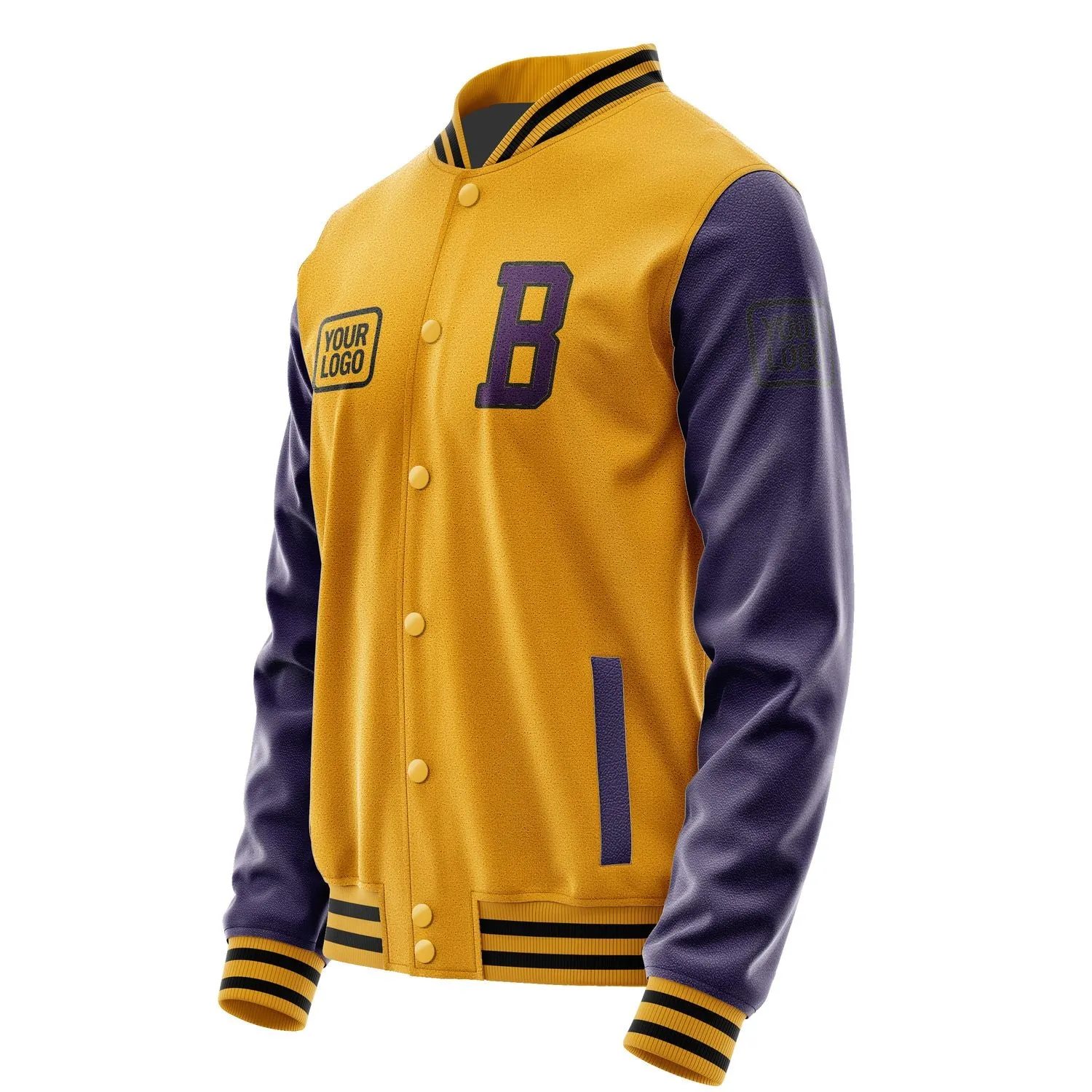 Custom Yellow Purple Jacket sold by Tailorly product image thumbnail 3