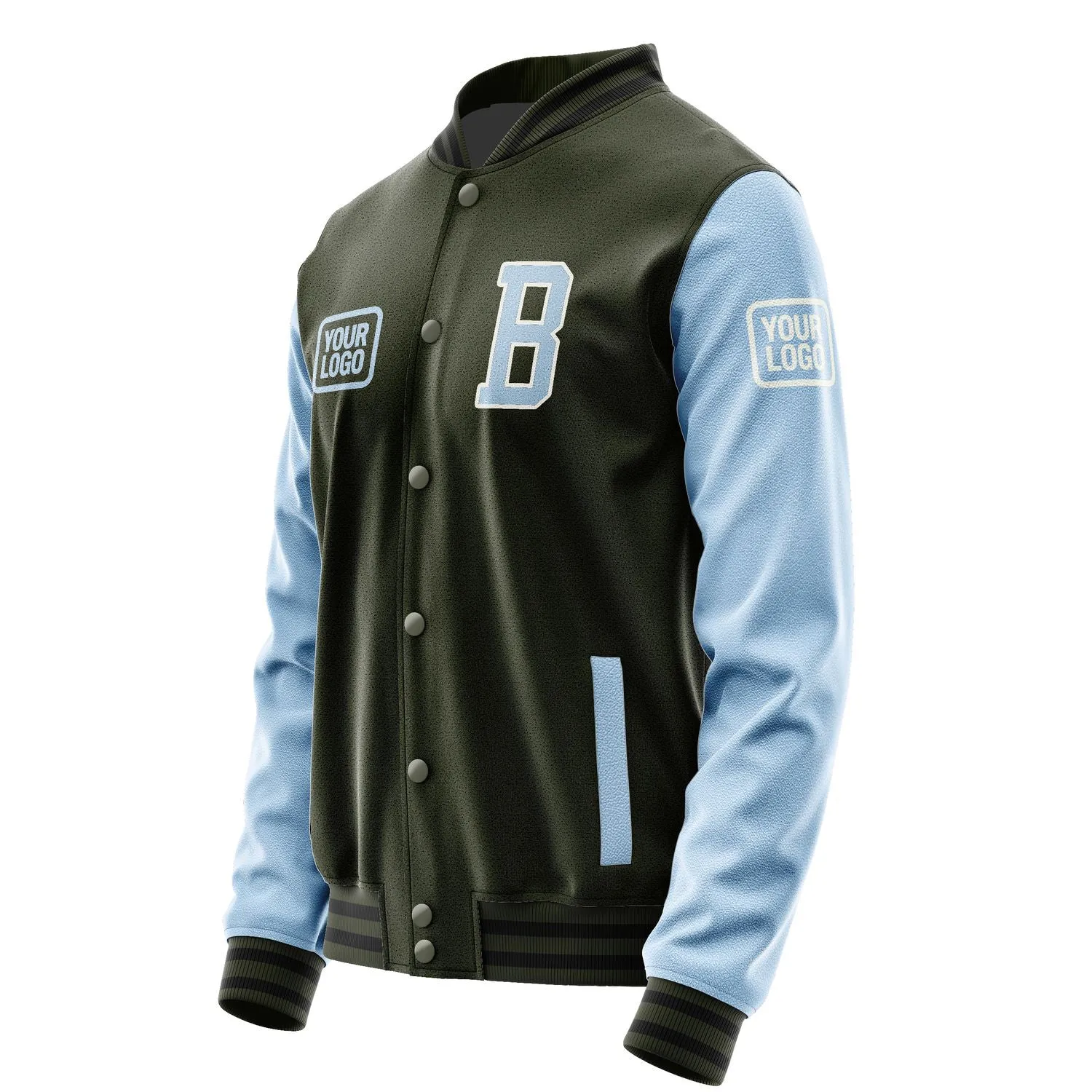 Custom Olive Light Blue Jacket sold by Tailorly product image thumbnail 3