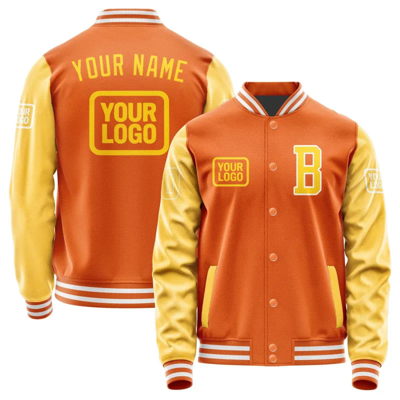 Custom Orange Gold Jacket sold by Tailorly